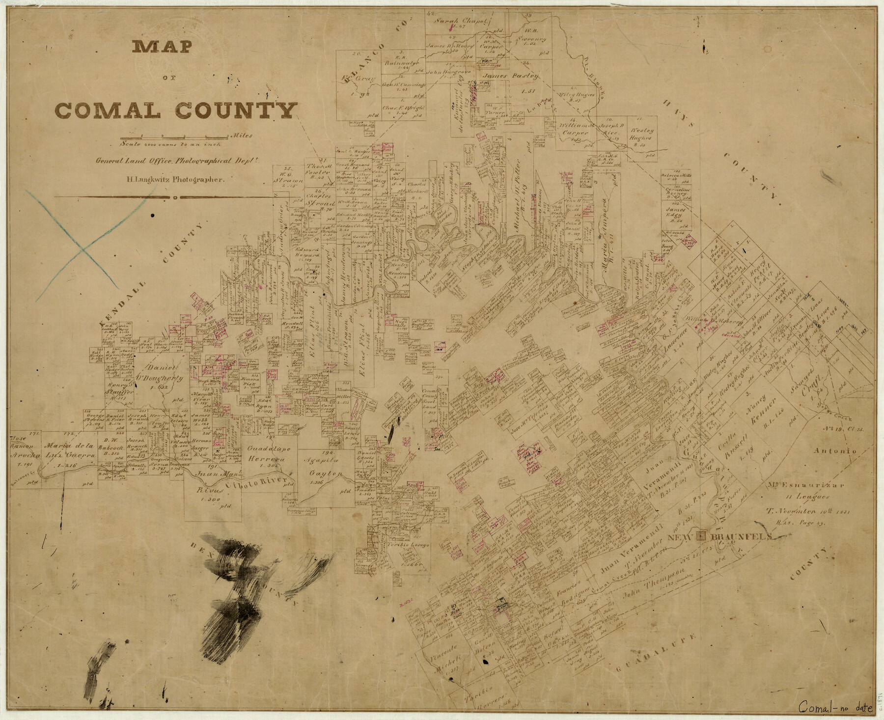 3430, Map of Comal County, General Map Collection