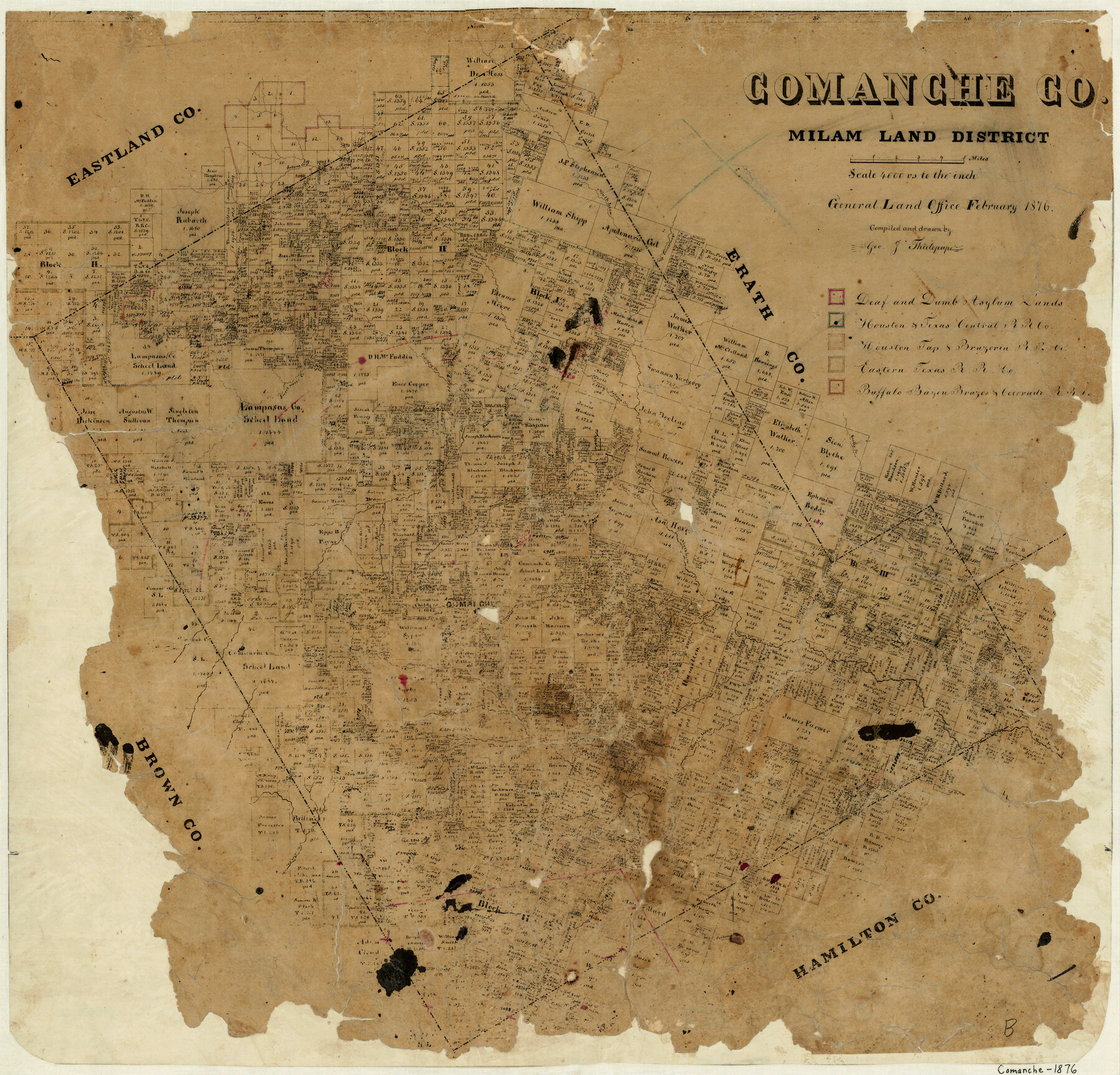 3433, Comanche County Milam Land District, General Map Collection