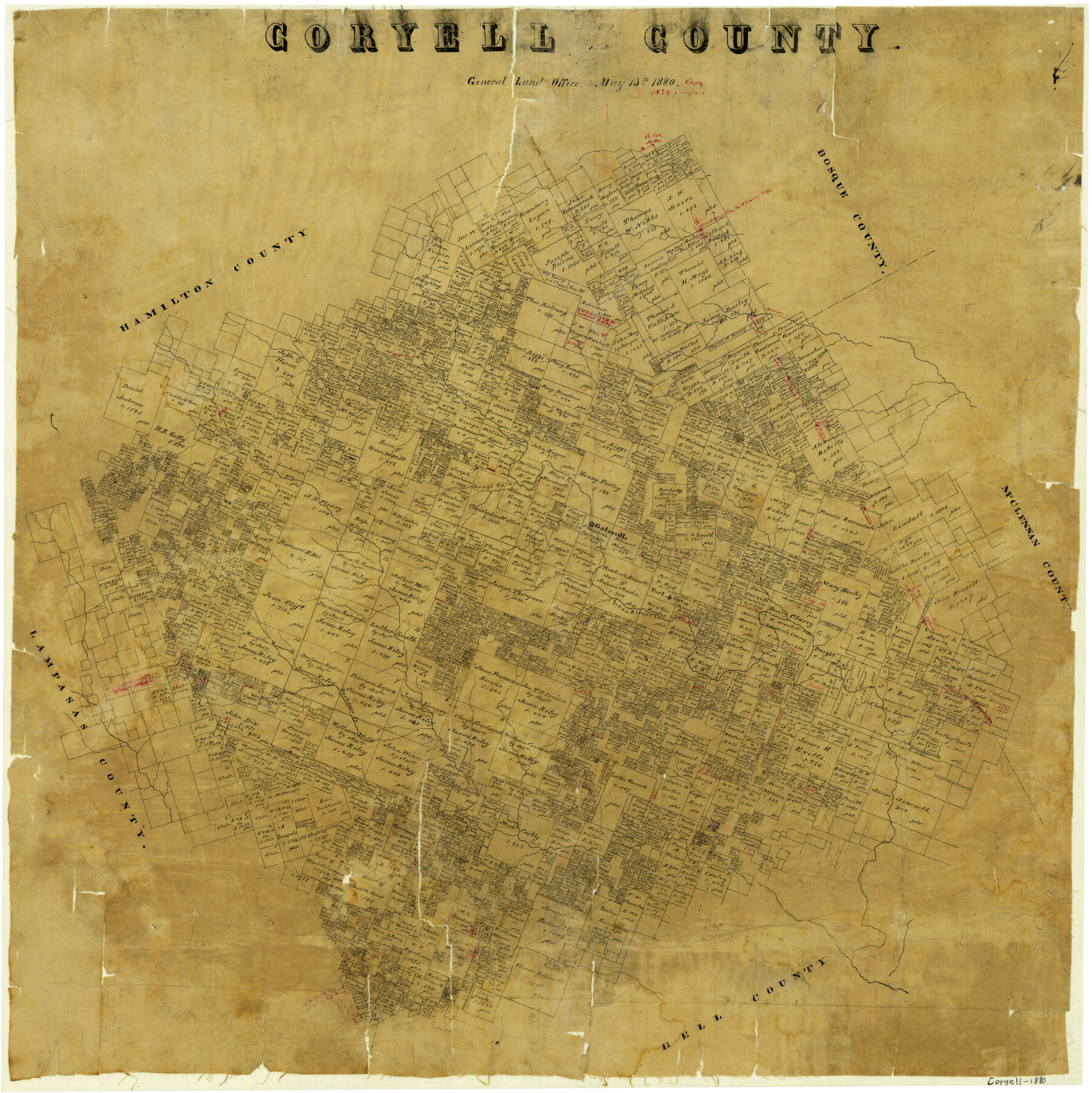 3444, Coryell County, General Map Collection