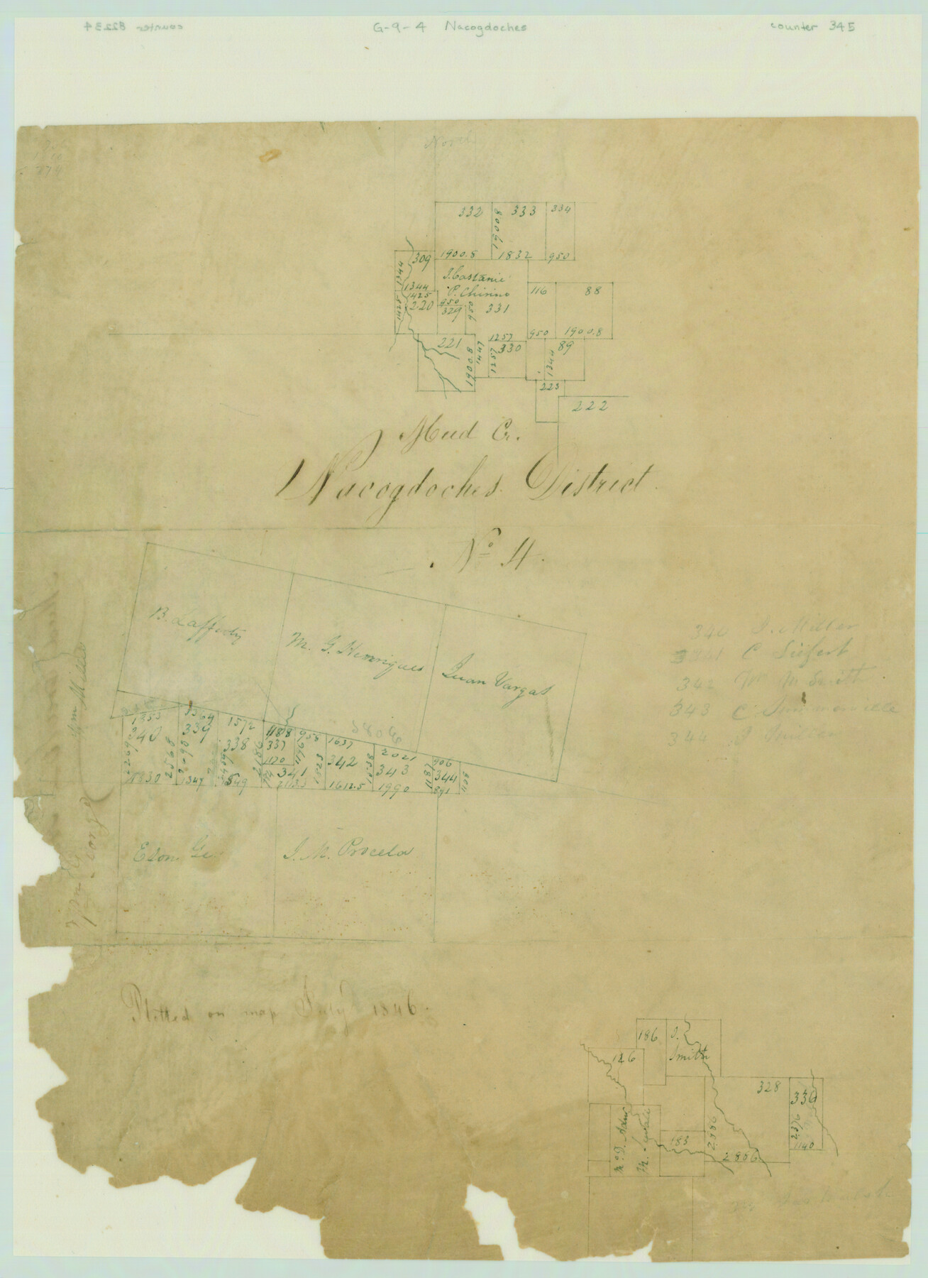 345, Mud Creek in Nacogdoches District, General Map Collection