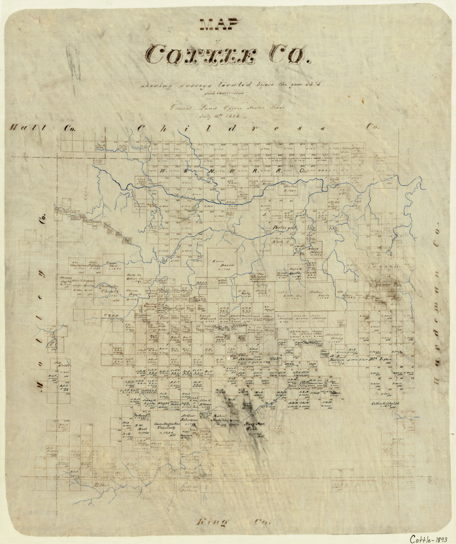 3451, Map of Cottle County, General Map Collection