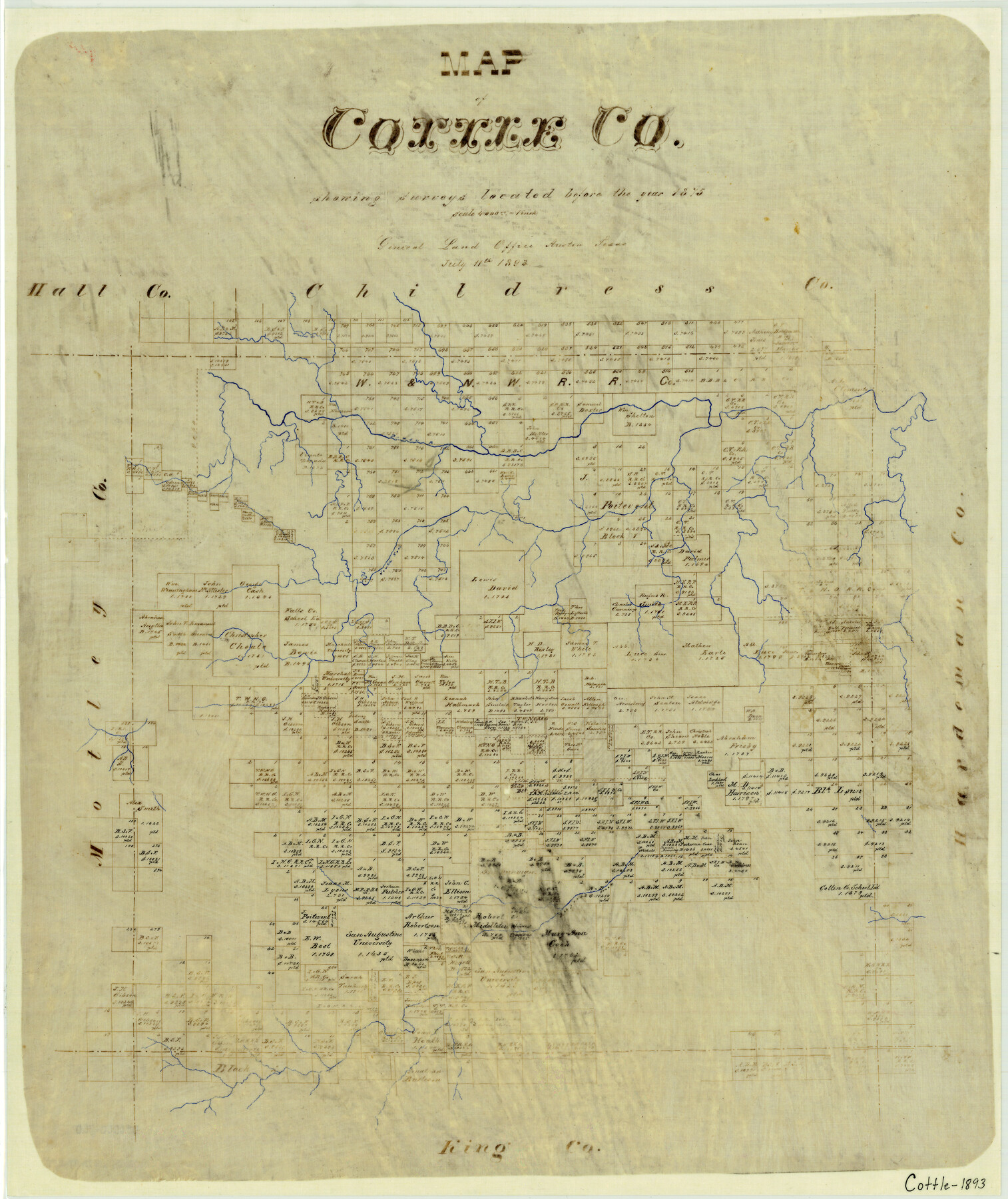 3451, Map of Cottle County, General Map Collection