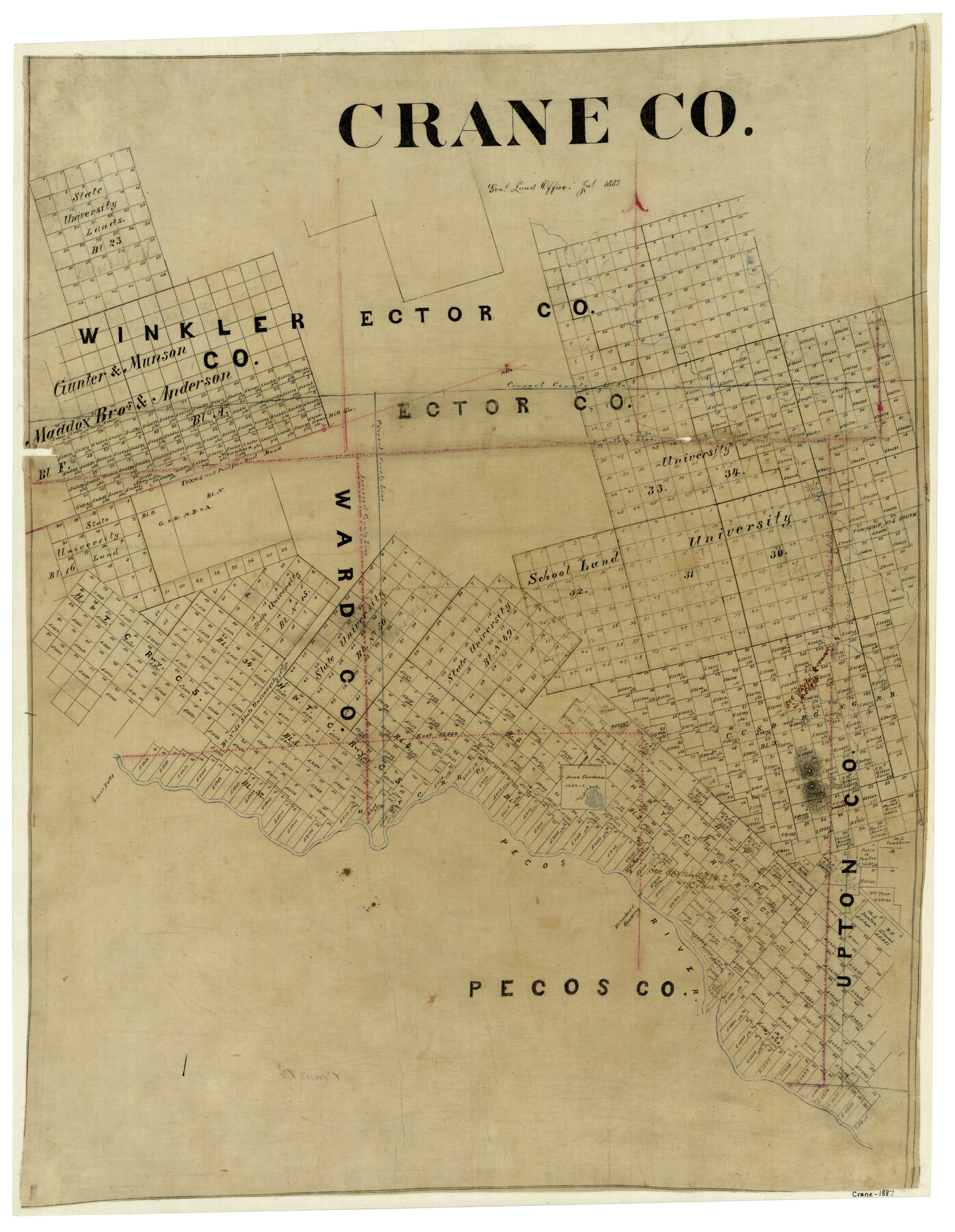 3456, Crane County, General Map Collection