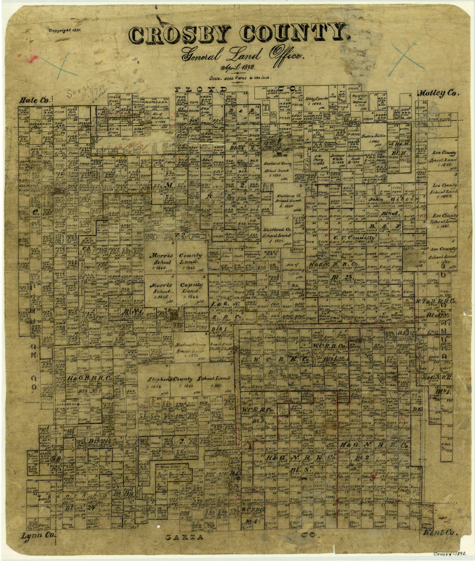 3459, Crosby County, General Map Collection