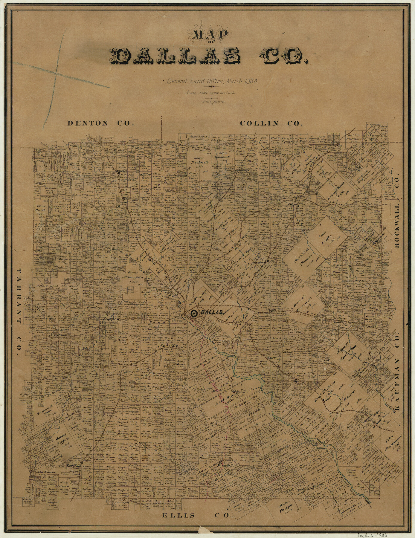 3466, Map of Dallas County, General Map Collection
