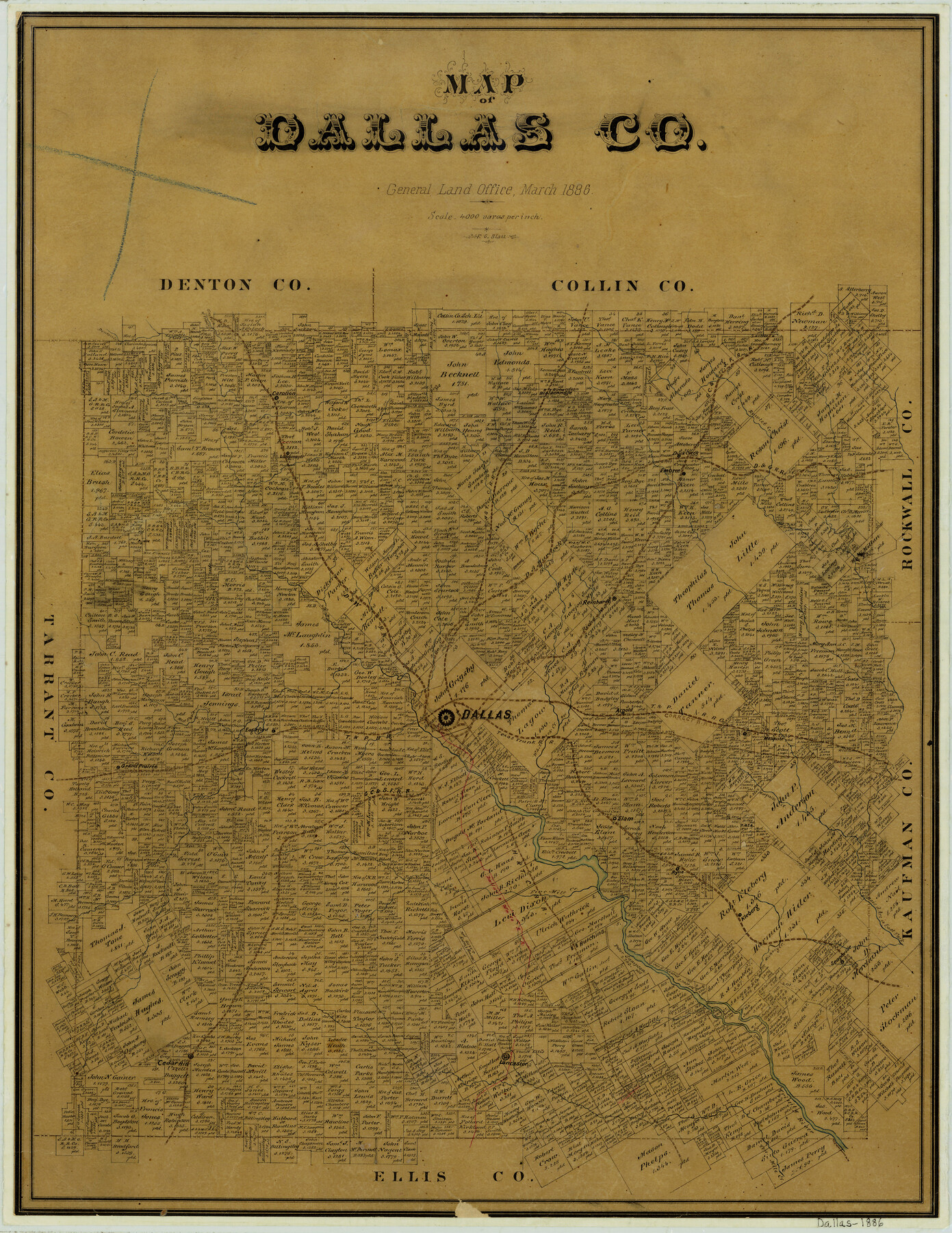 3466, Map of Dallas County, General Map Collection