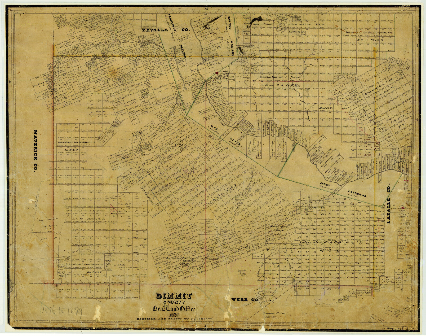 Dimmit County 3493, Dimmit County, General Map Collection 3493
