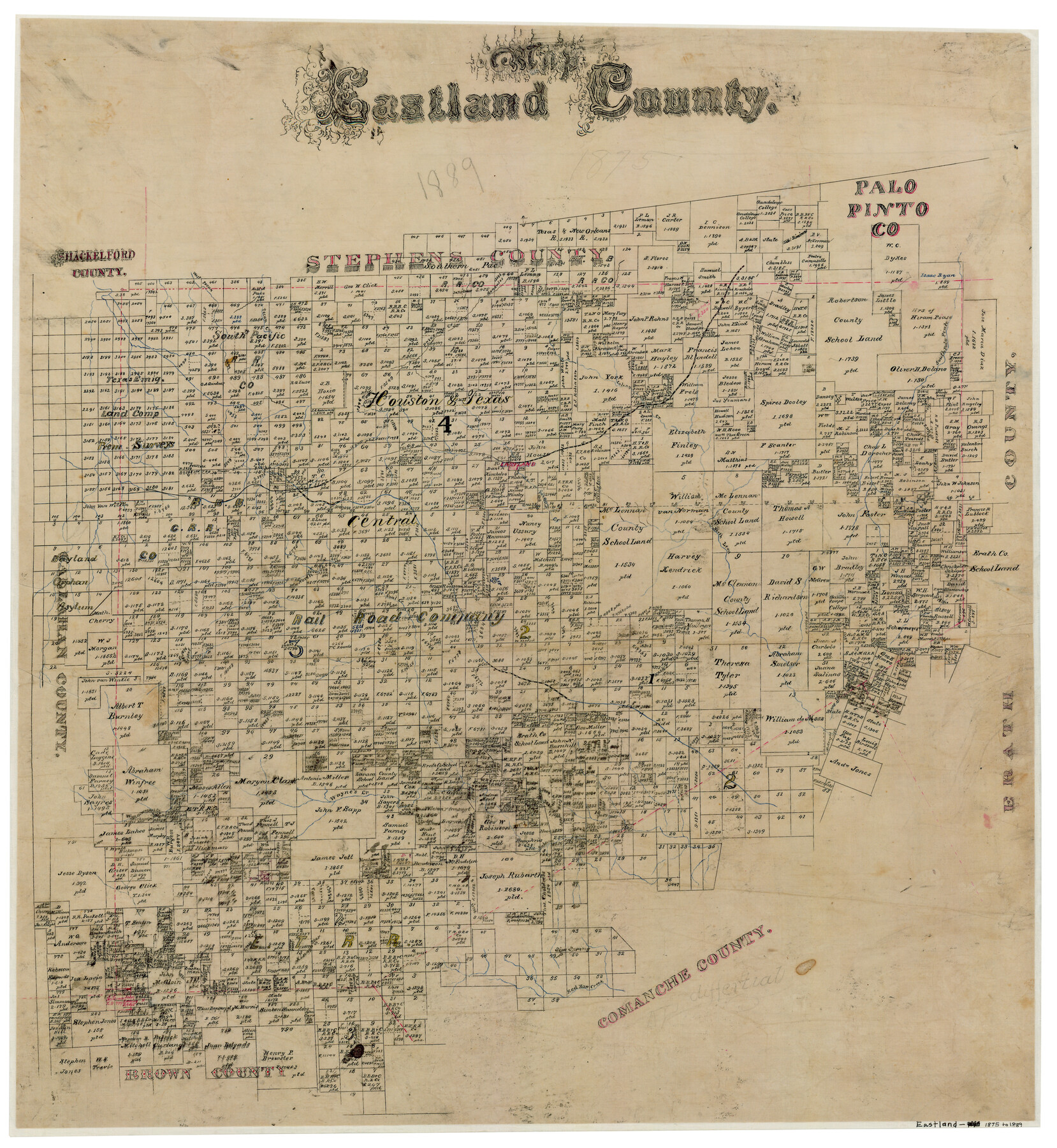 3502, Map of Eastland County, General Map Collection