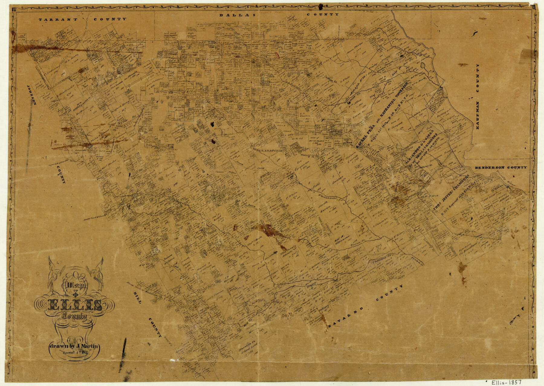 3510, Map of Ellis County, General Map Collection