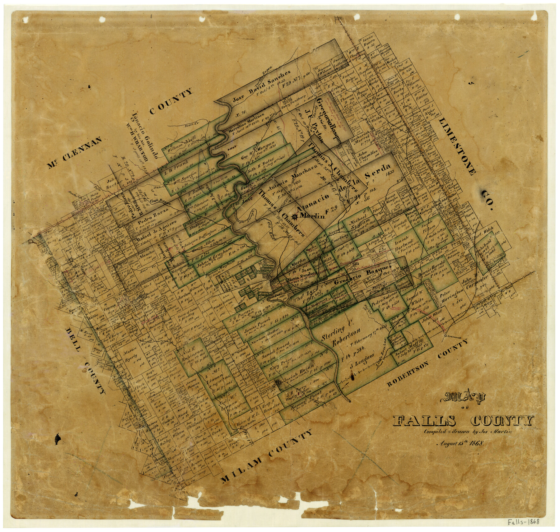 3531, Map of Falls County, General Map Collection