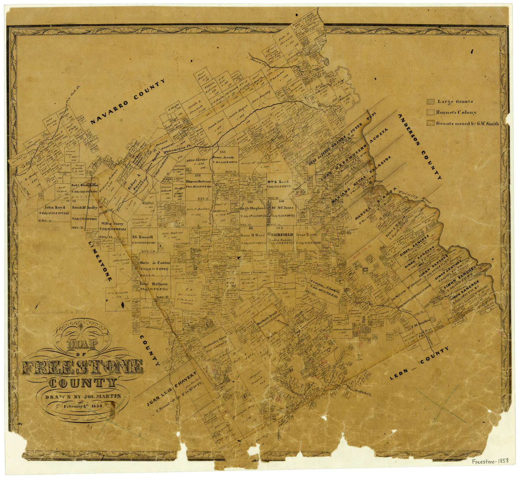 3564, Map of Freestone County