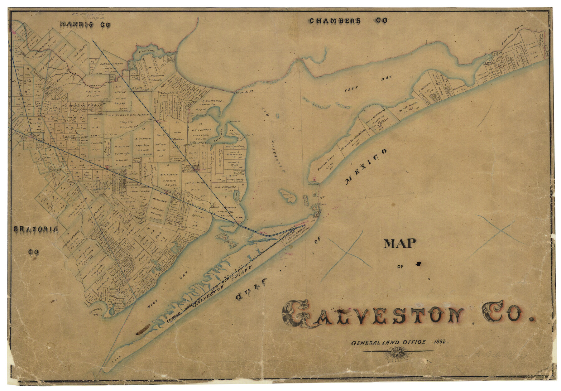 3573, Map of Galveston County, General Map Collection
