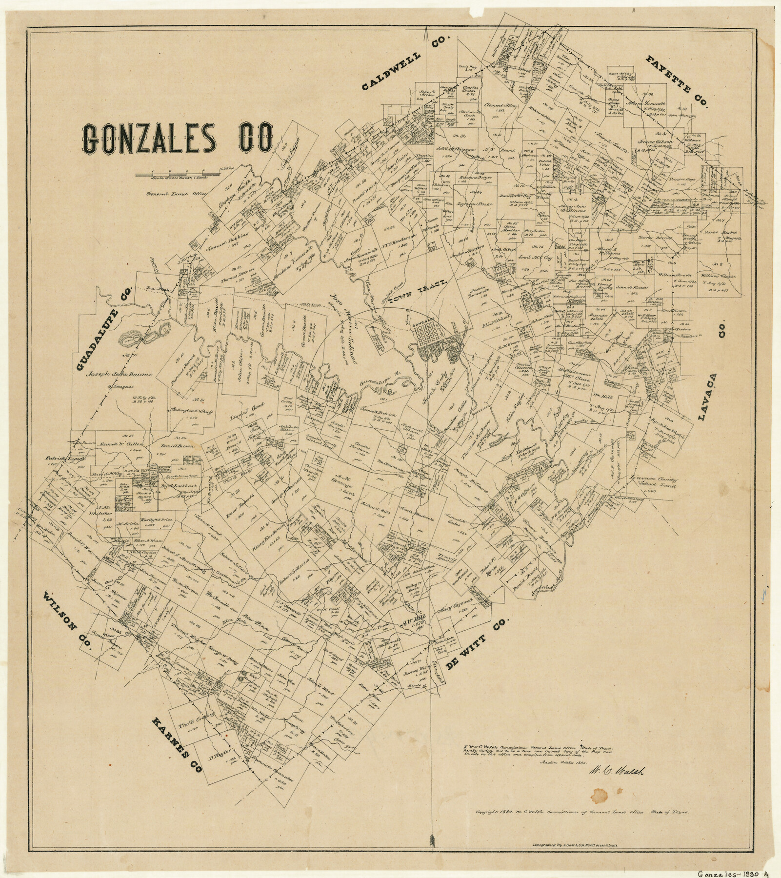 3594, Gonzales County, General Map Collection
