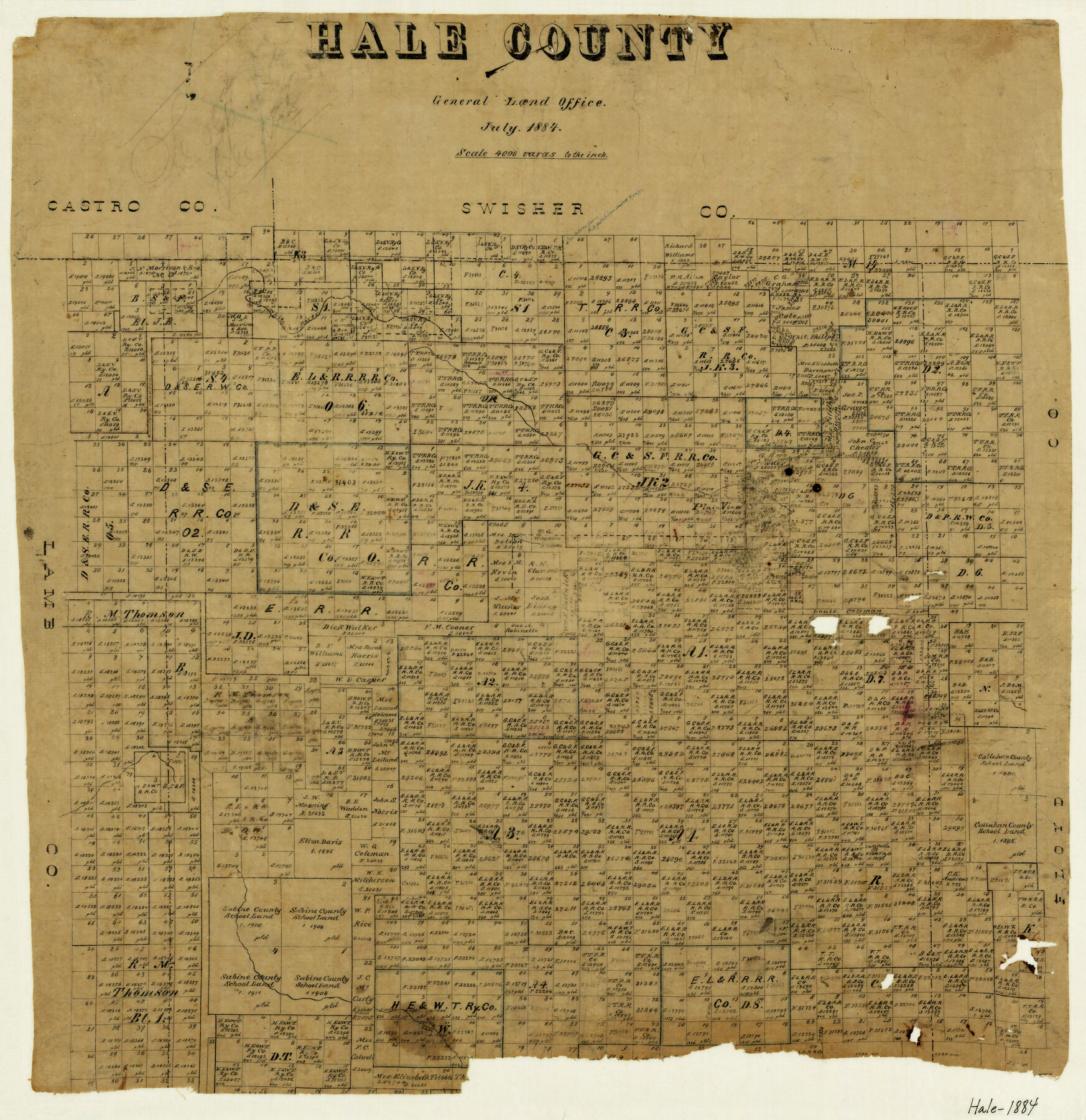 3613, Hale County, General Map Collection