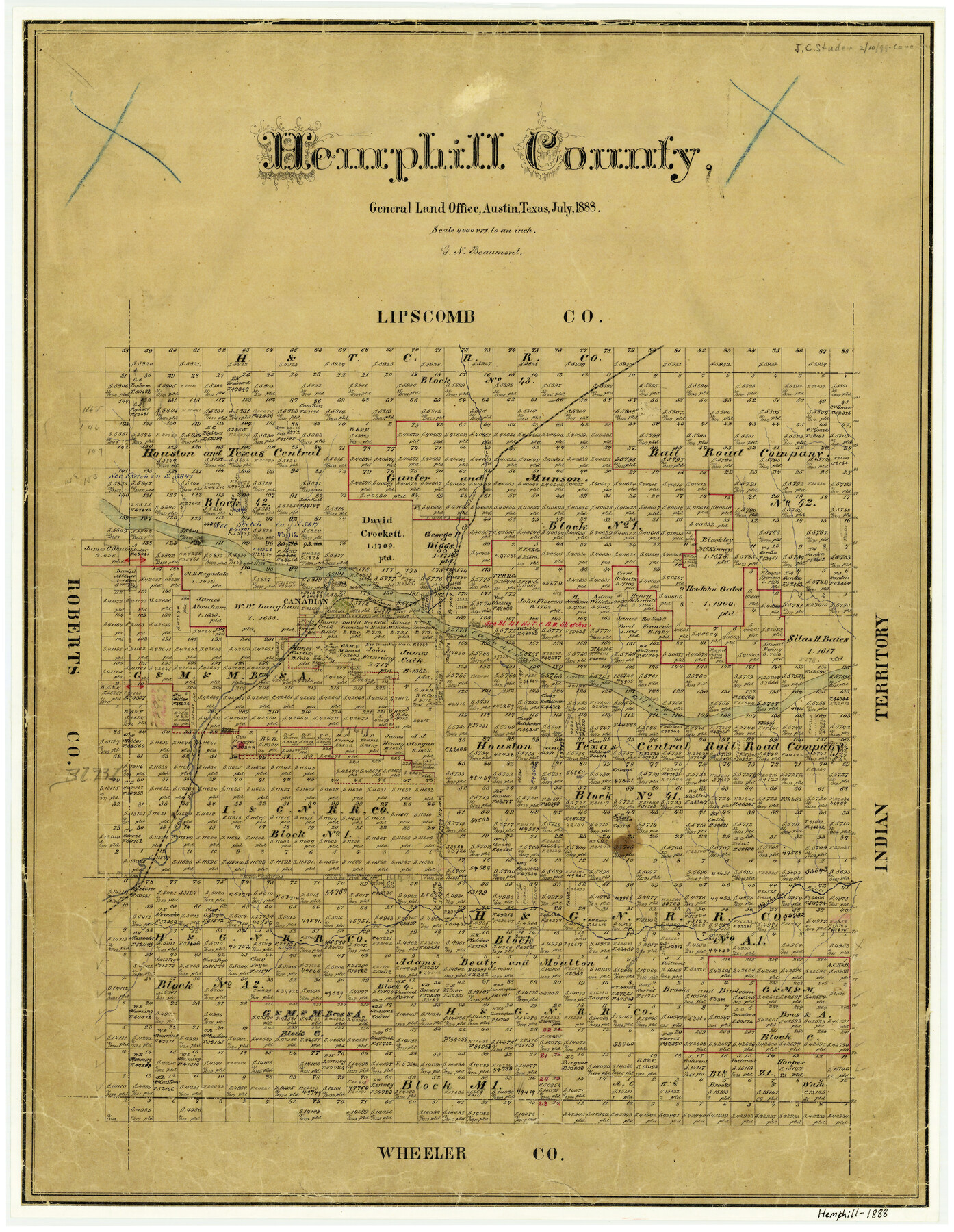 3653, Hemphill County, General Map Collection