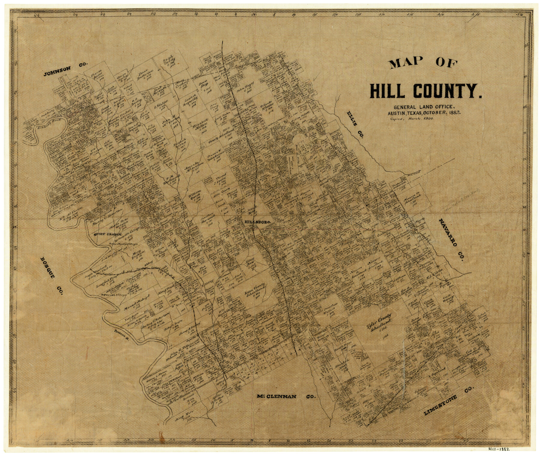 3669, Map of Hill County, General Map Collection