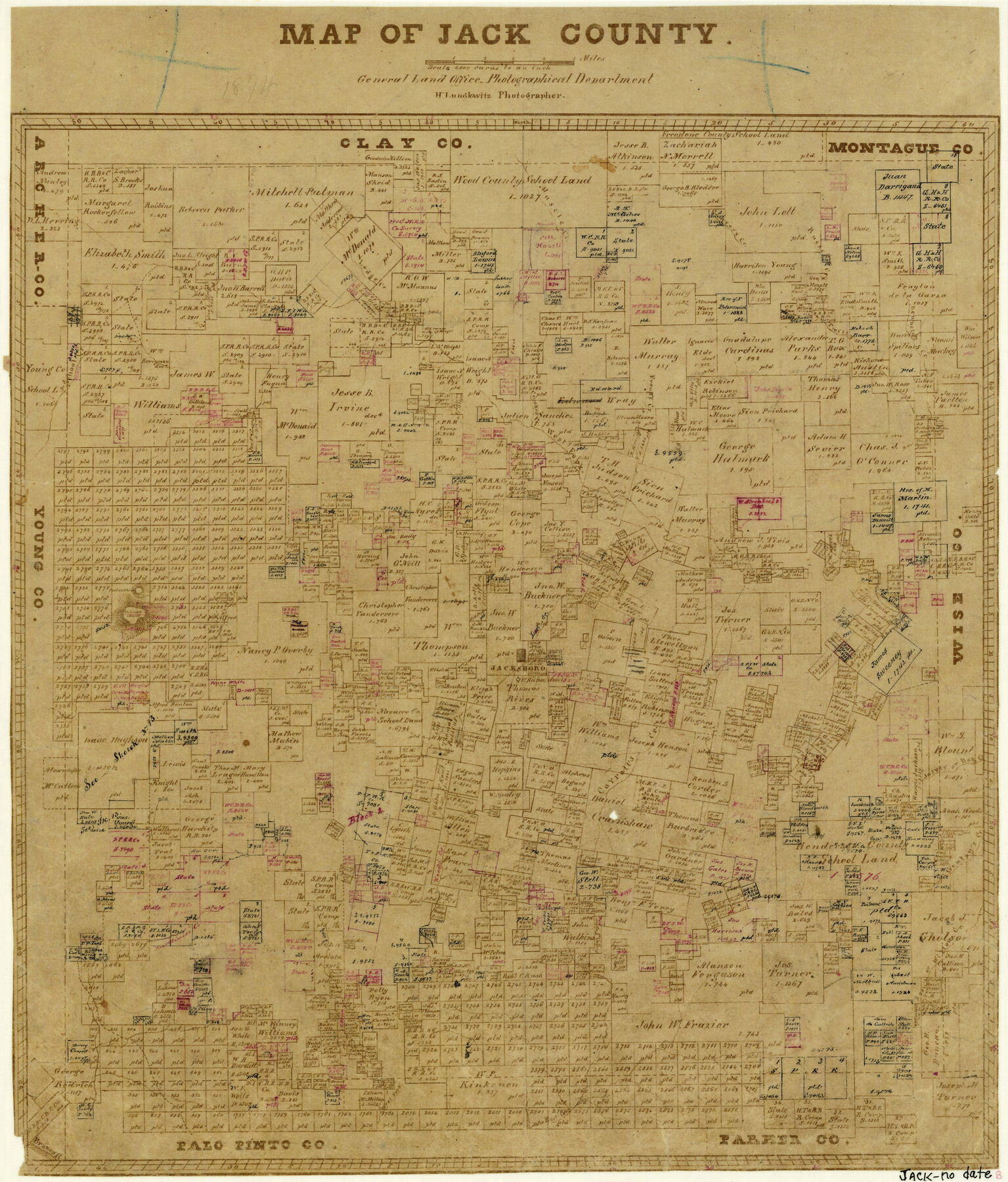 3703, Map of Jack County, General Map Collection