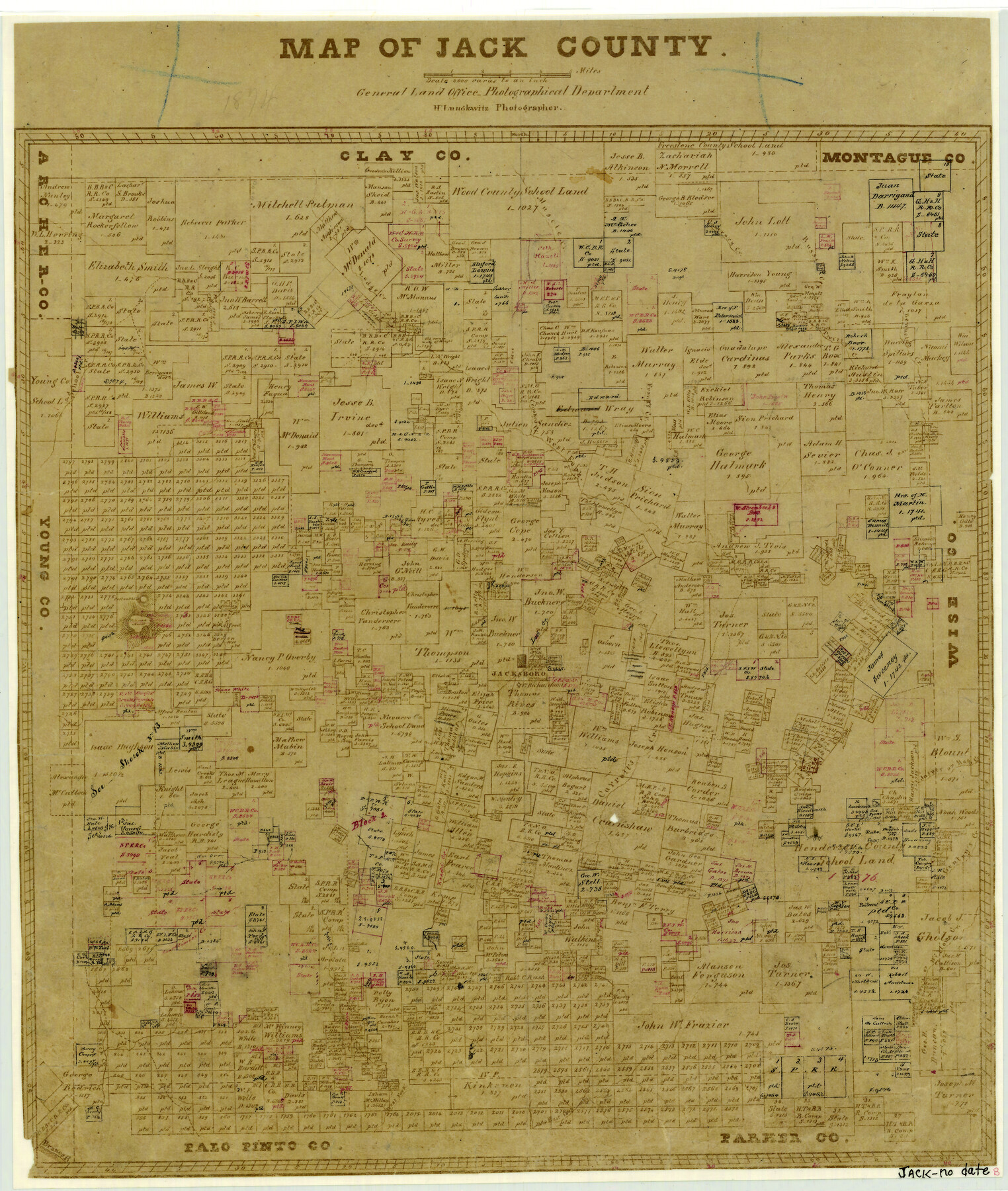 3703, Map of Jack County, General Map Collection