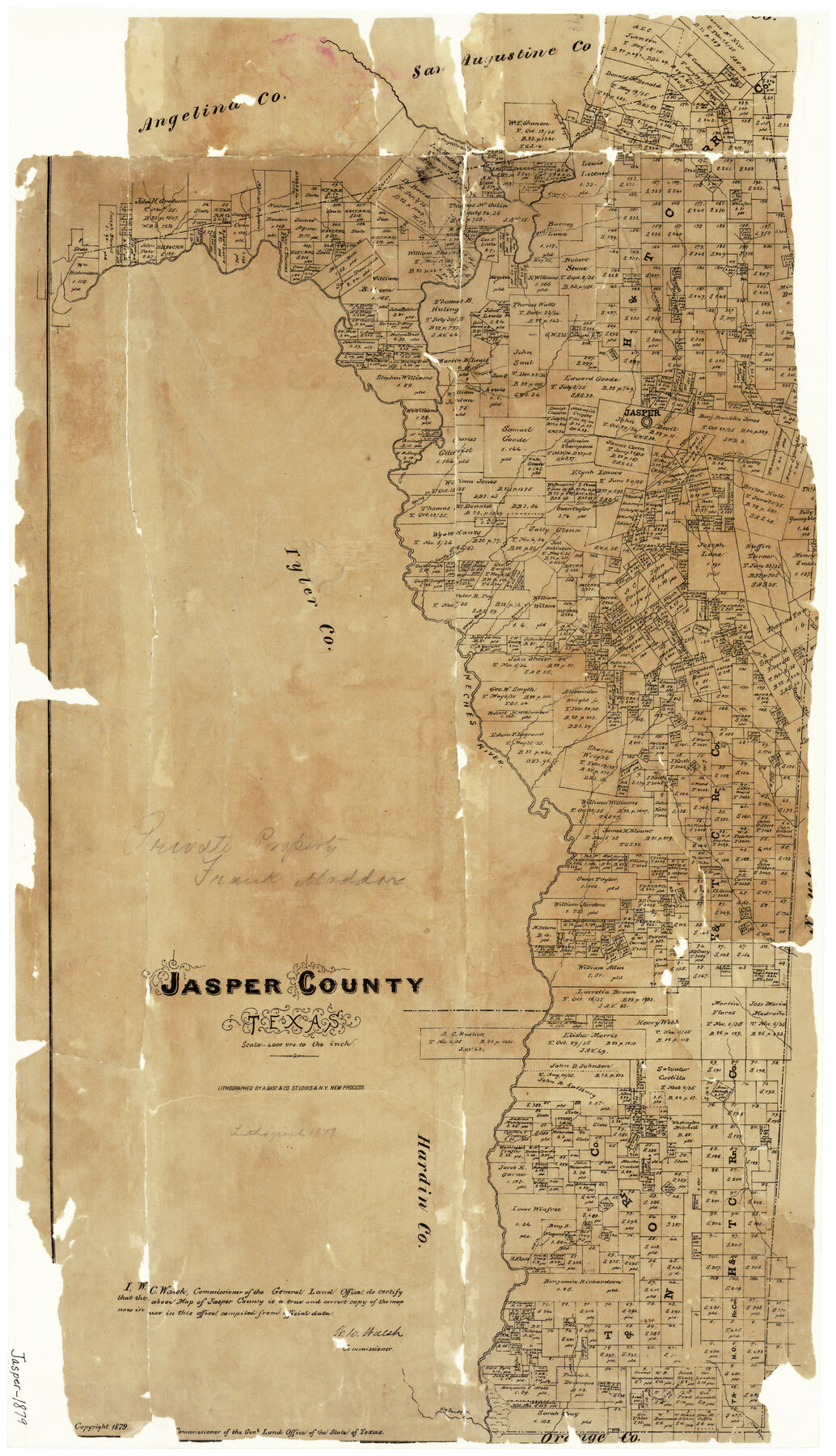 3716, Jasper County Texas, General Map Collection