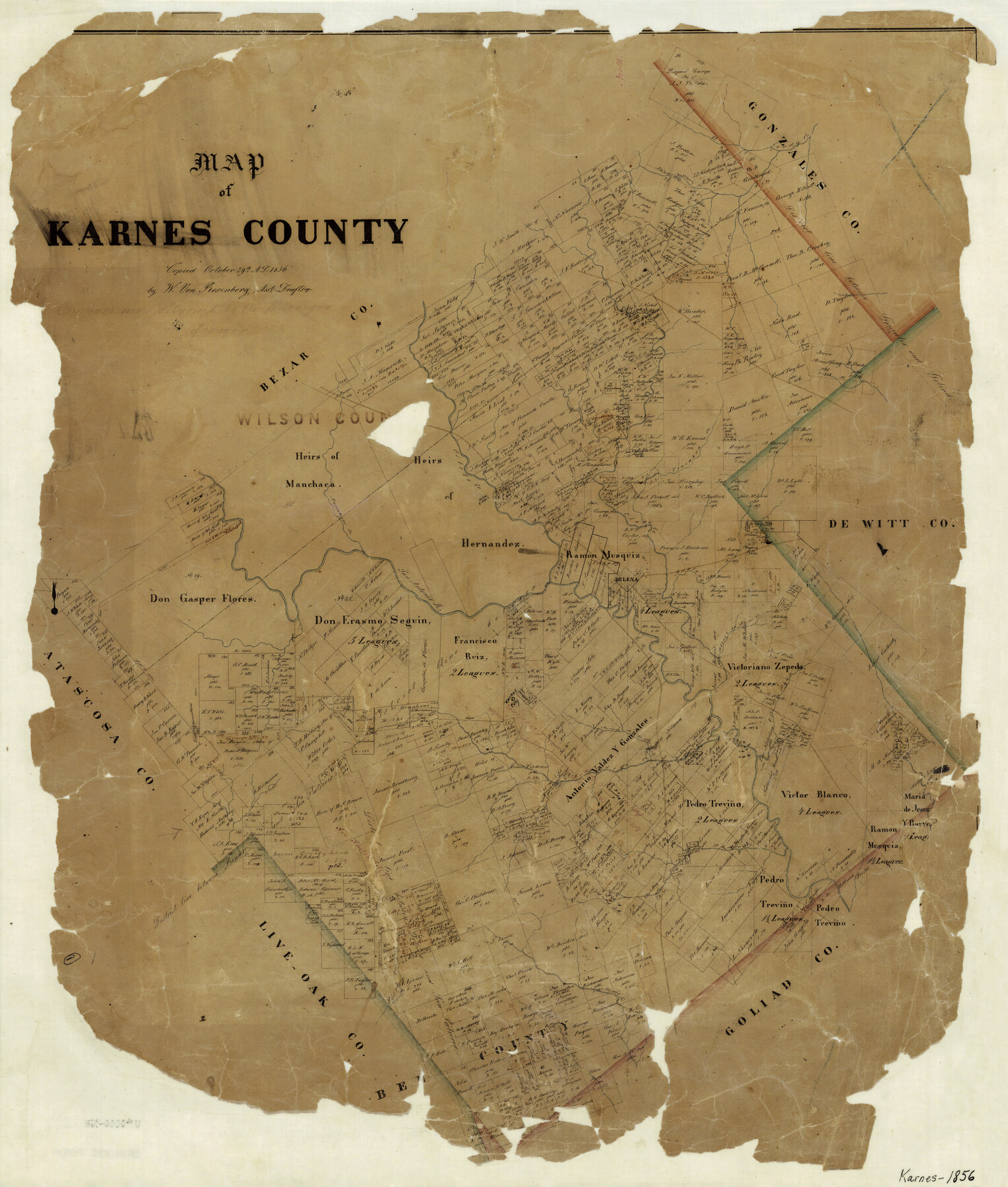 3745, Map of Karnes County, General Map Collection