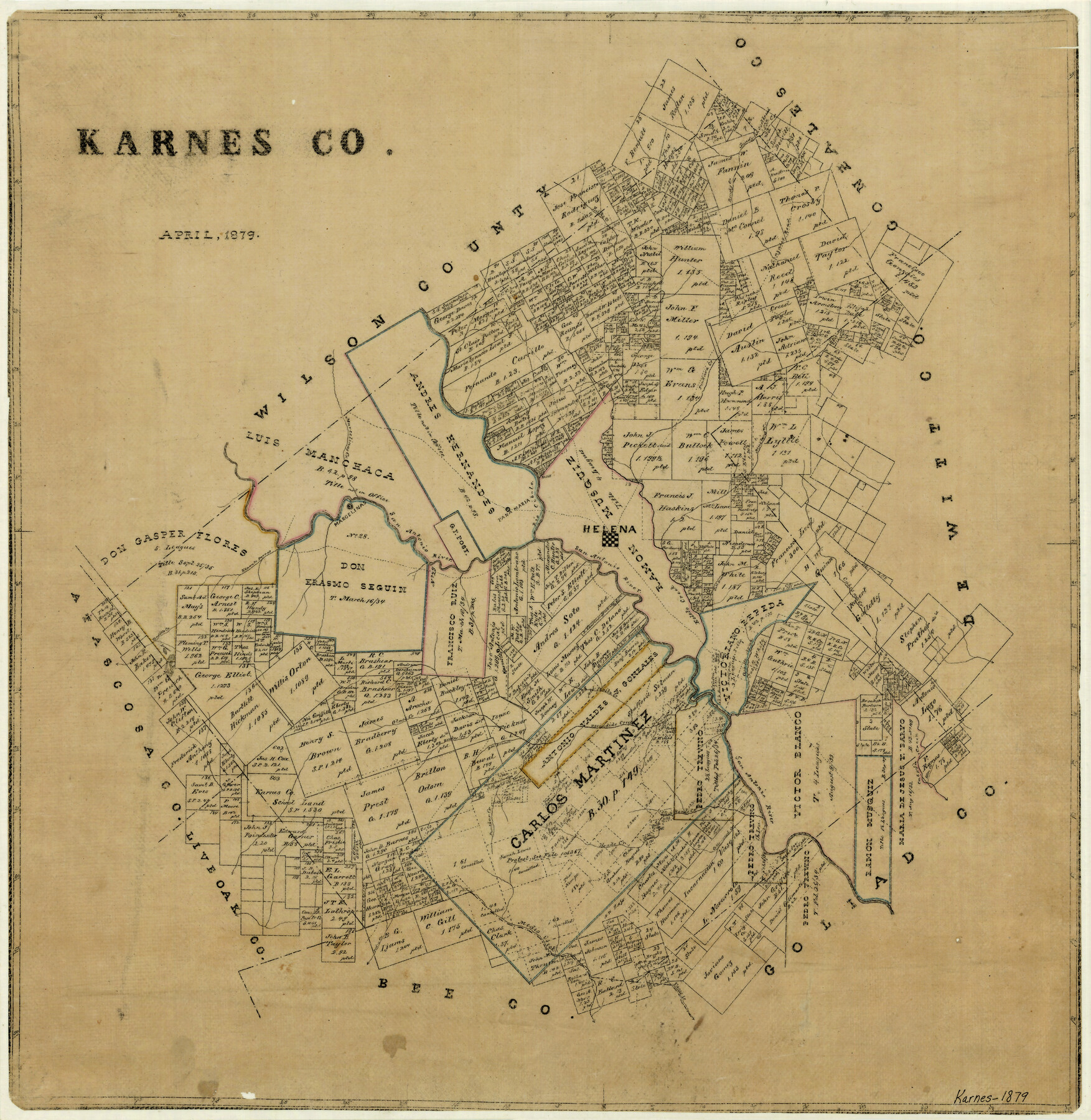 3748, Karnes County, General Map Collection