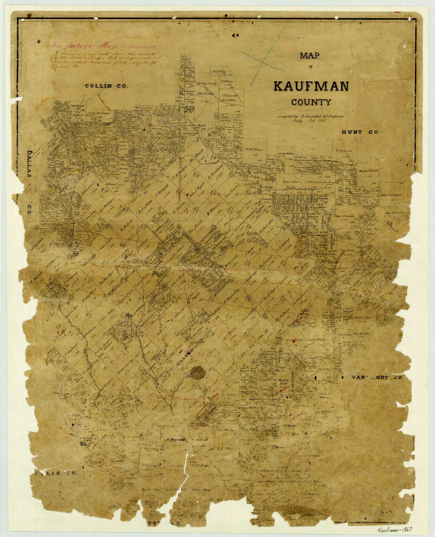 3749, Map of Kaufman County, General Map Collection