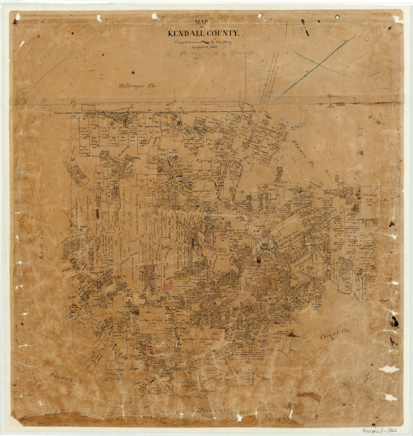 3754, Map of Kendall County, General Map Collection