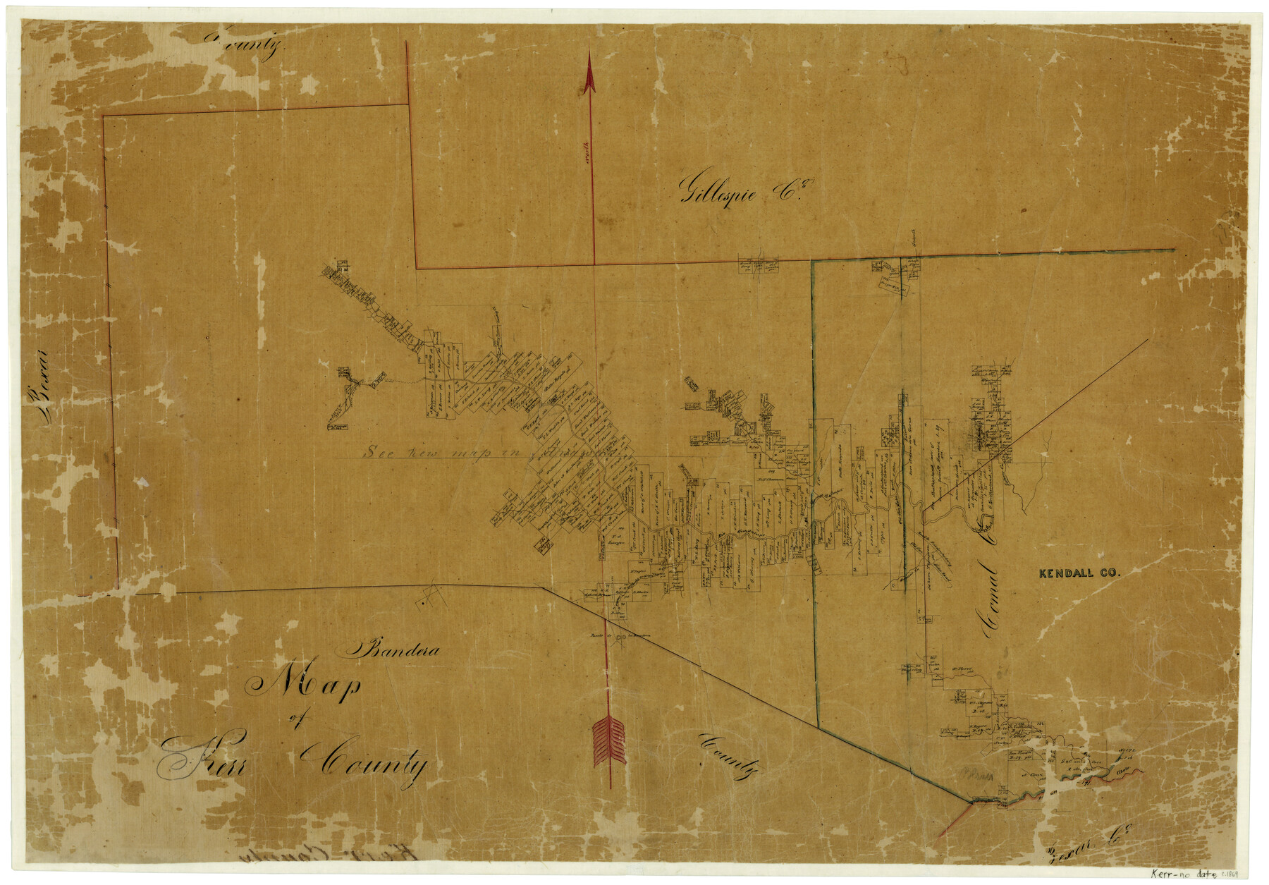 3764, Map of Kerr County, General Map Collection