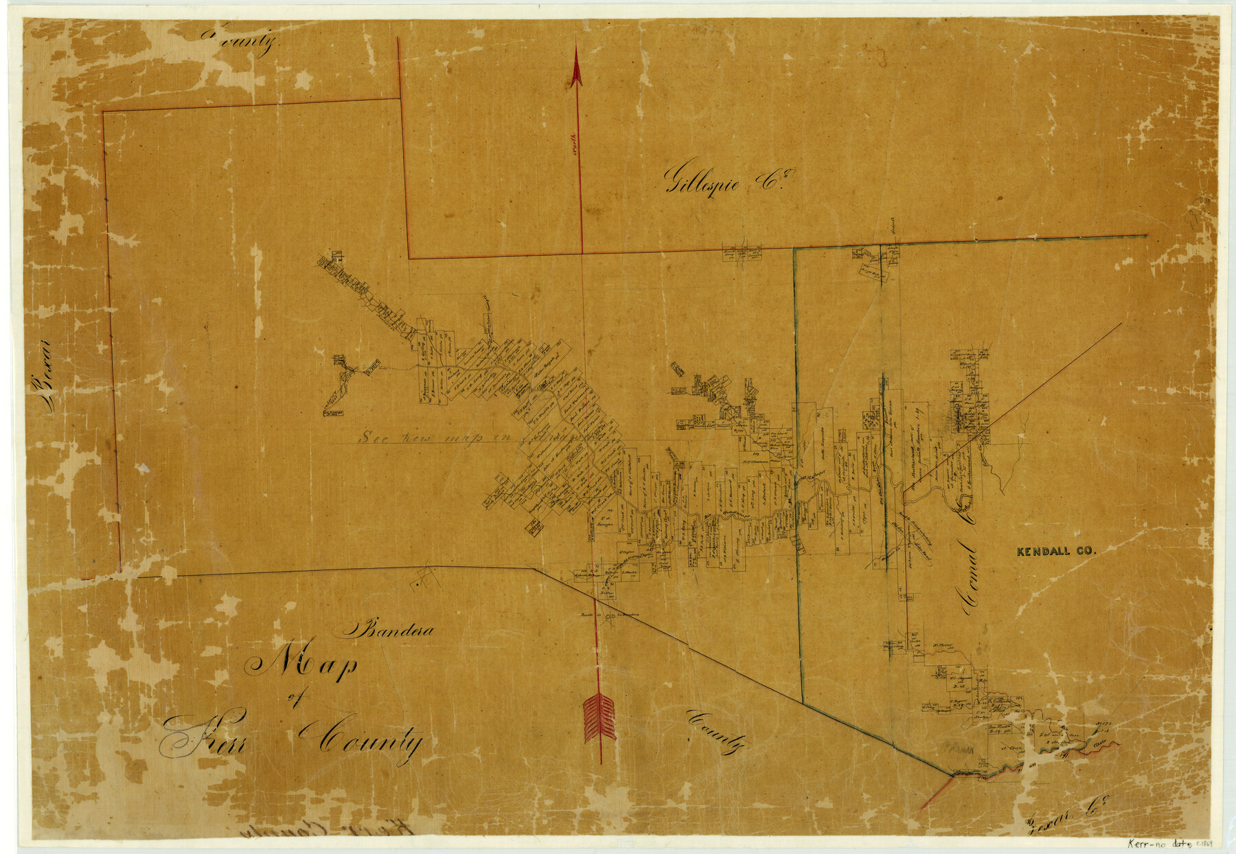 3764, Map of Kerr County, General Map Collection