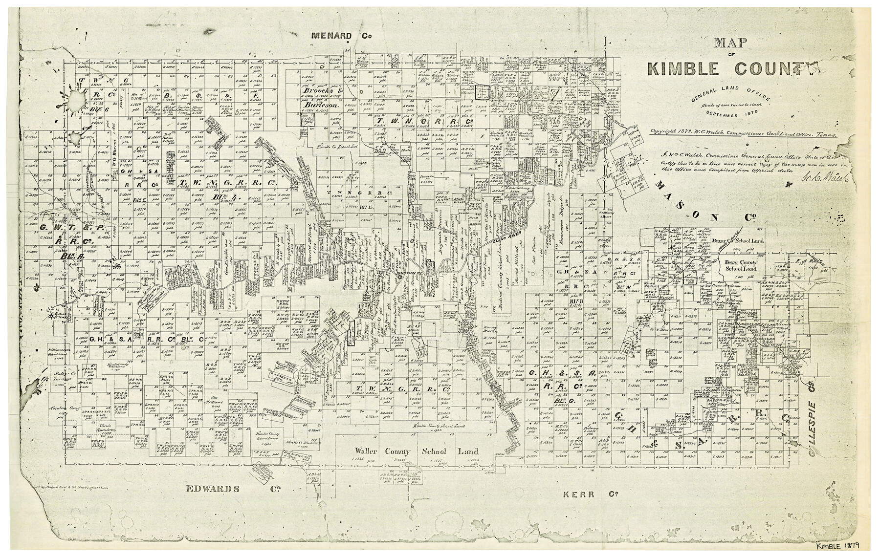 3765, Map of Kimble County, General Map Collection
