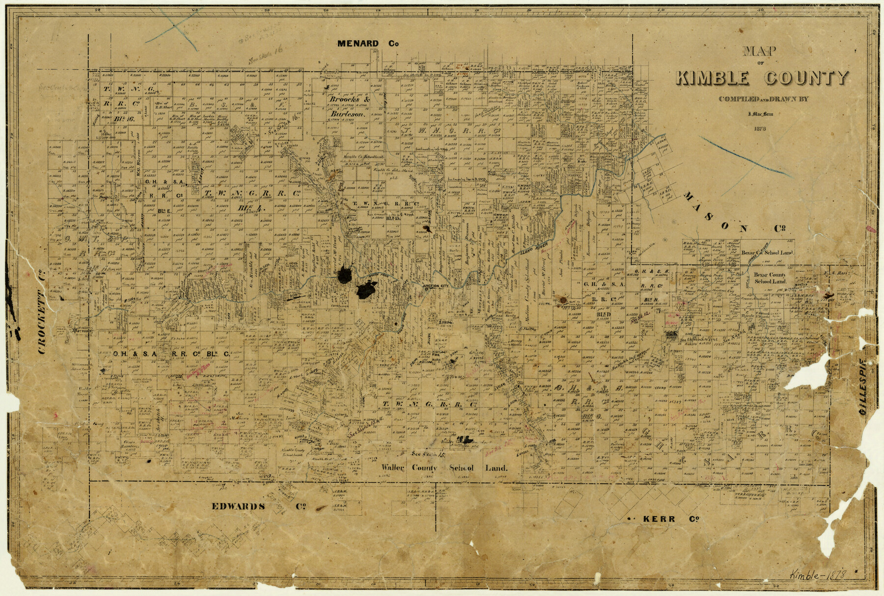 3766, Map of Kimble County, General Map Collection
