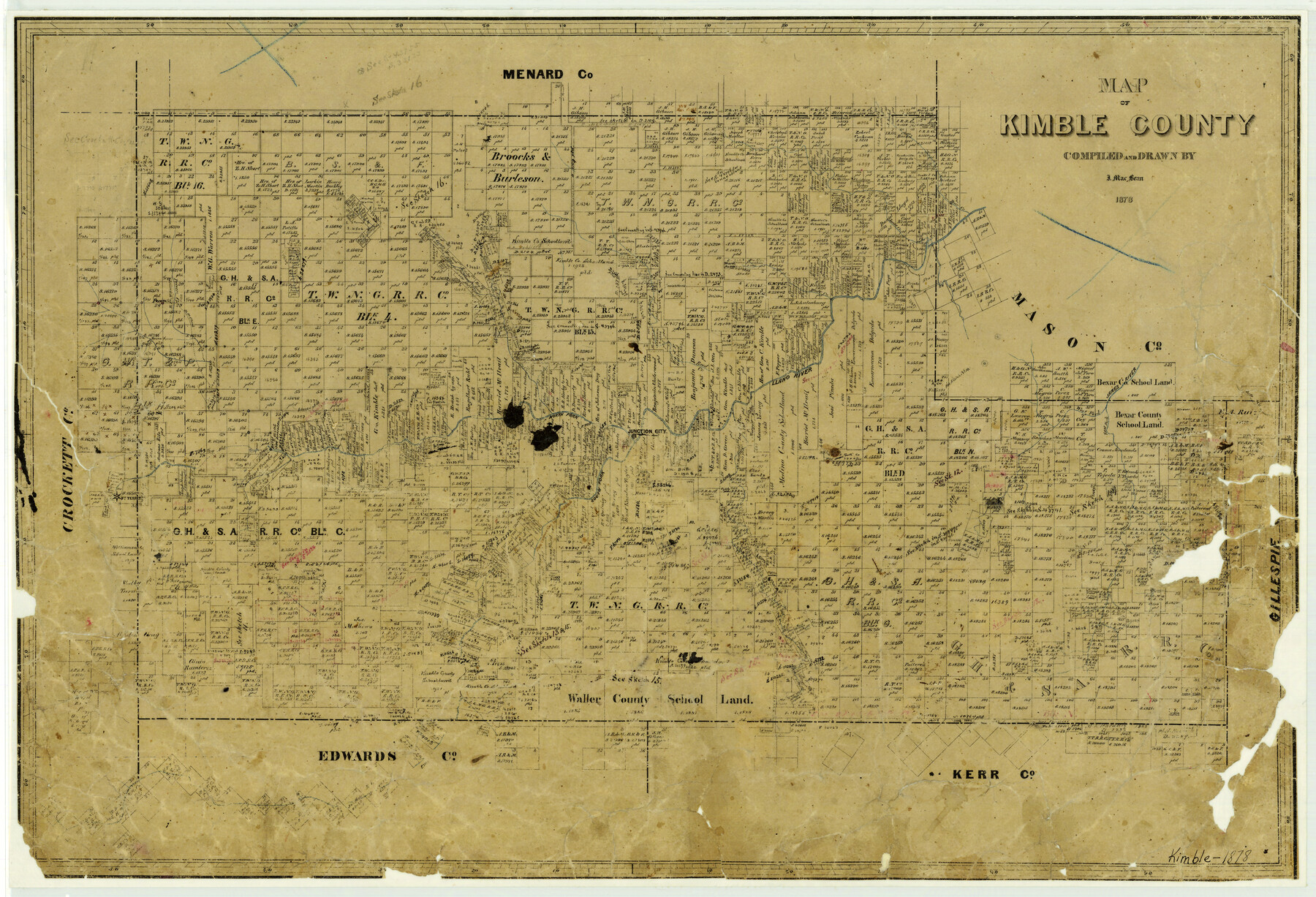 3766, Map of Kimble County, General Map Collection