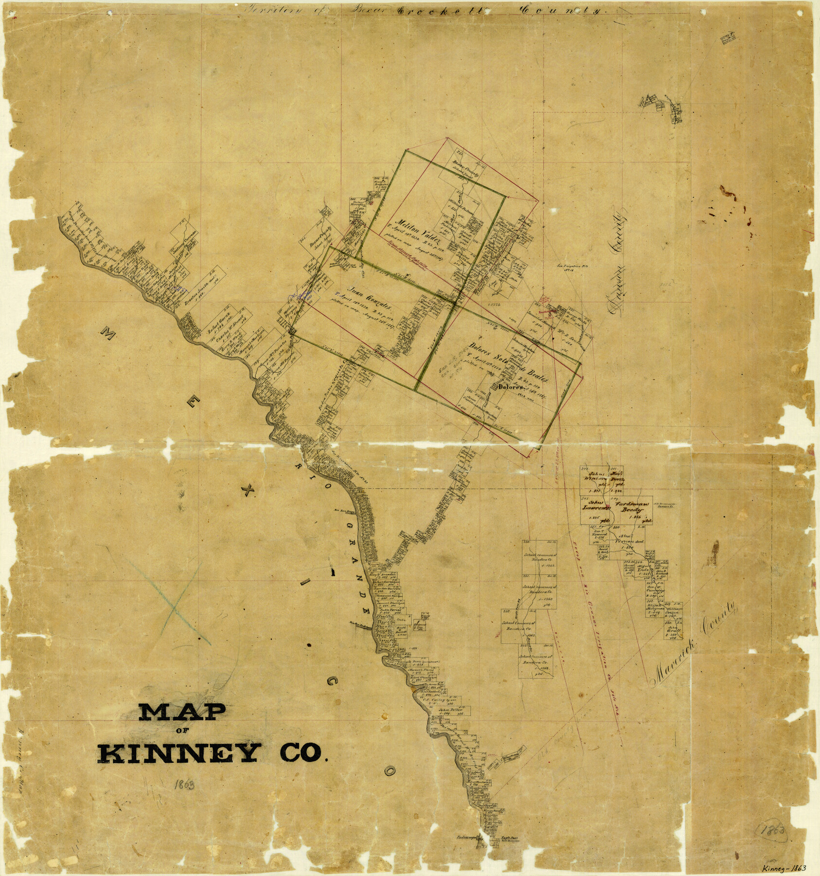 3774, Map of Kinney County, General Map Collection
