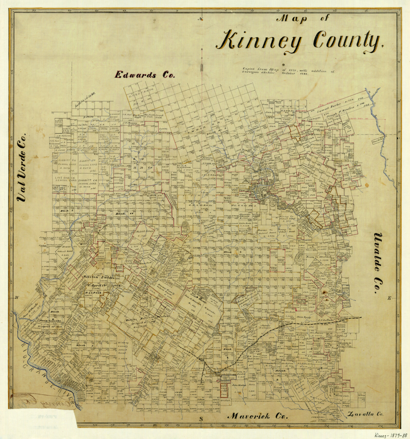 3779, Map of Kinney County, General Map Collection
