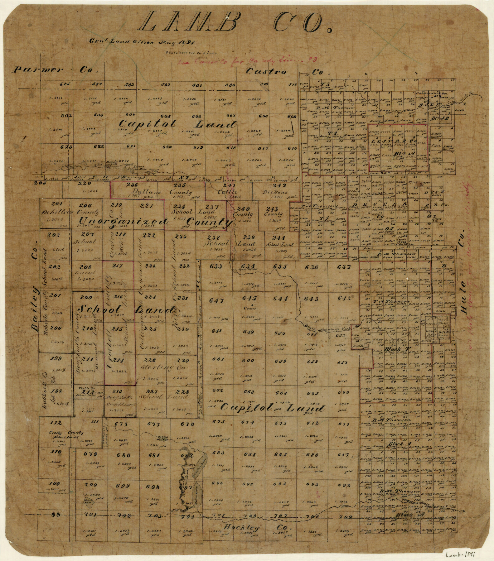 3791, Lamb County, General Map Collection
