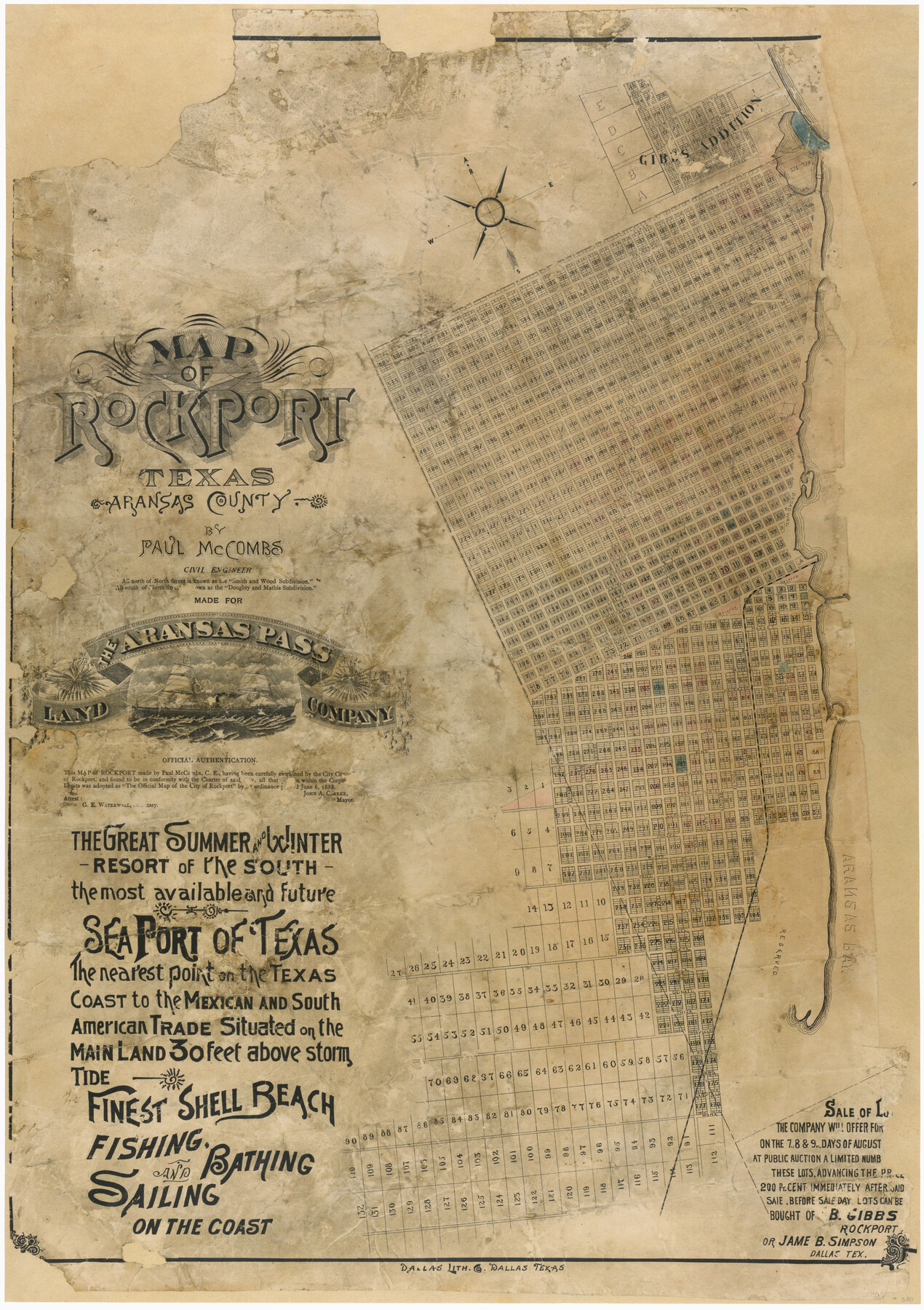 Map of Rockport Texas, Aransas County