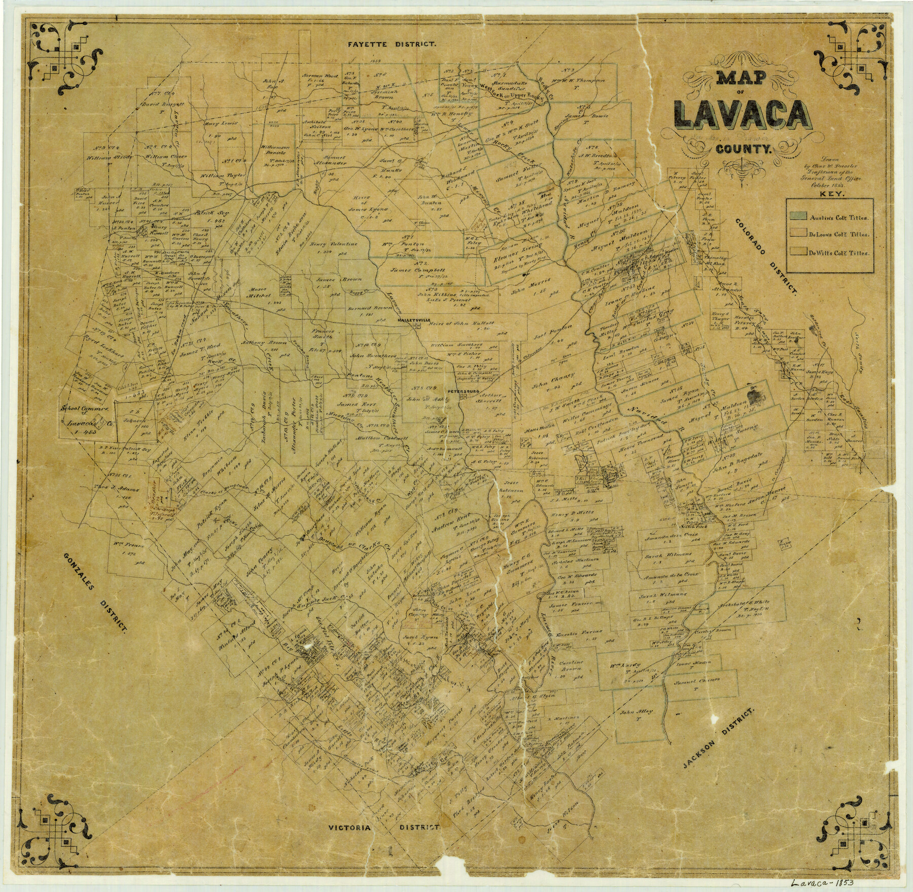 3801, Map of Lavaca County, General Map Collection