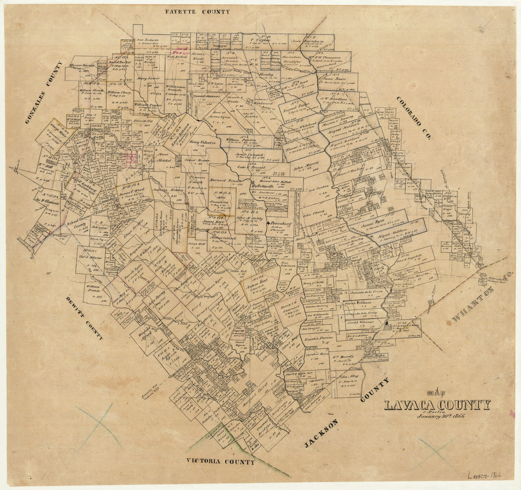 3802, Map of Lavaca County, General Map Collection
