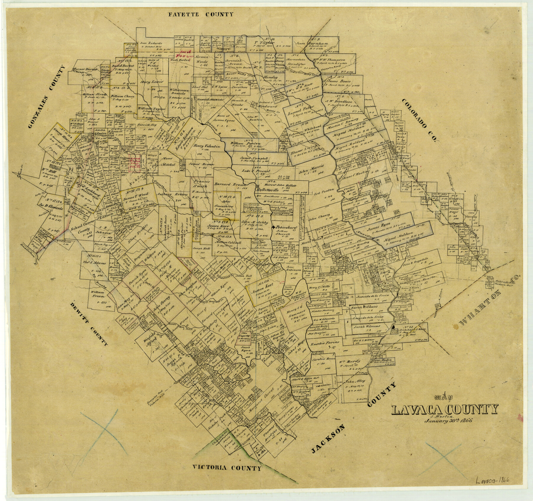 3802, Map of Lavaca County, General Map Collection