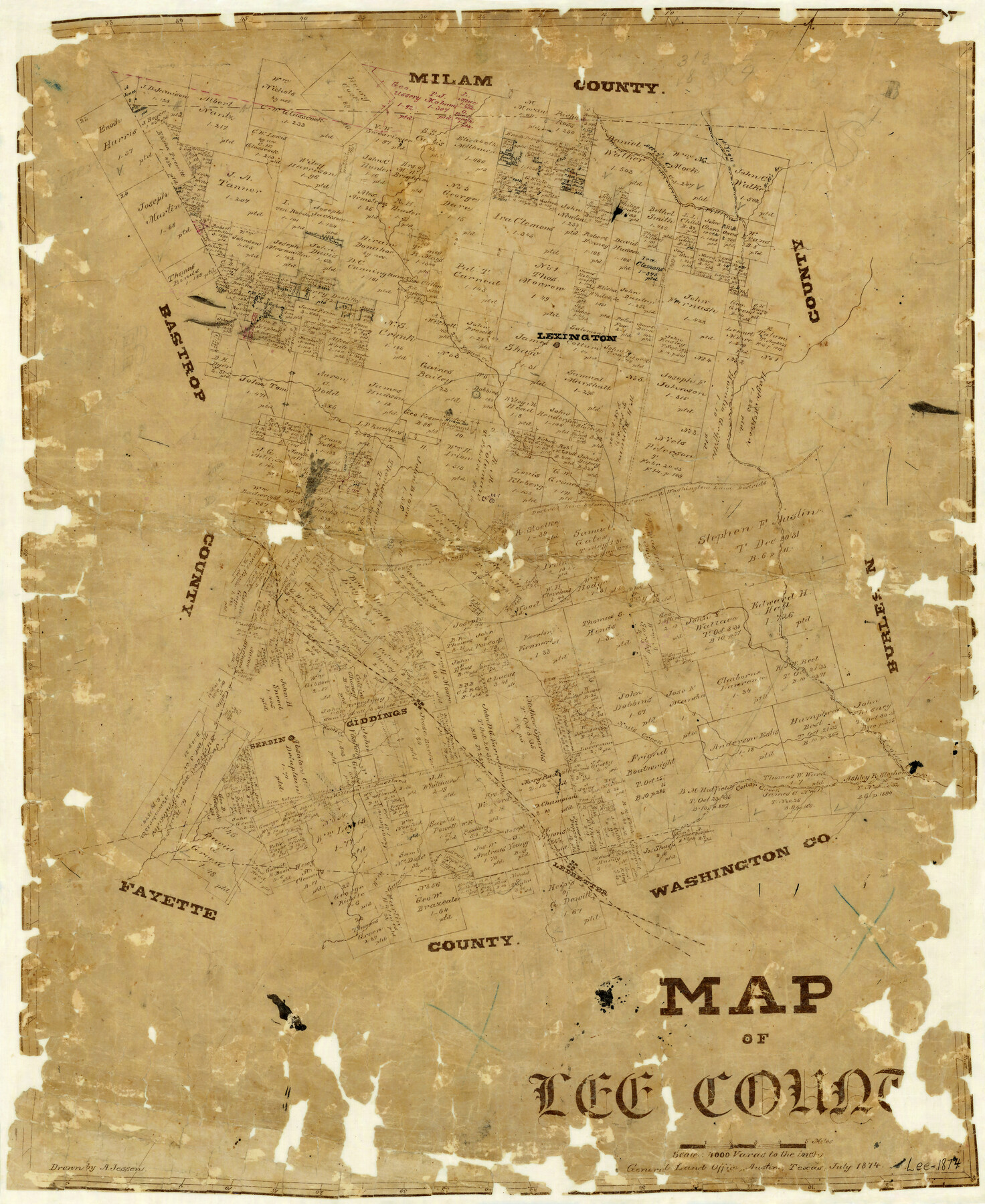 3805, Map of Lee County, General Map Collection
