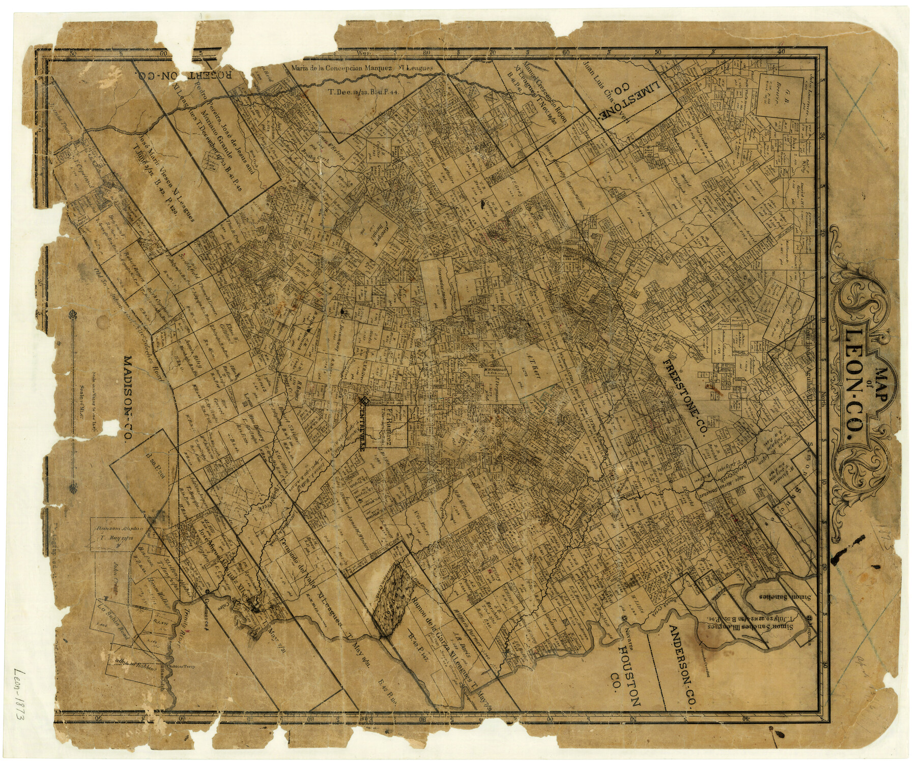 3807, Map of Leon County, General Map Collection