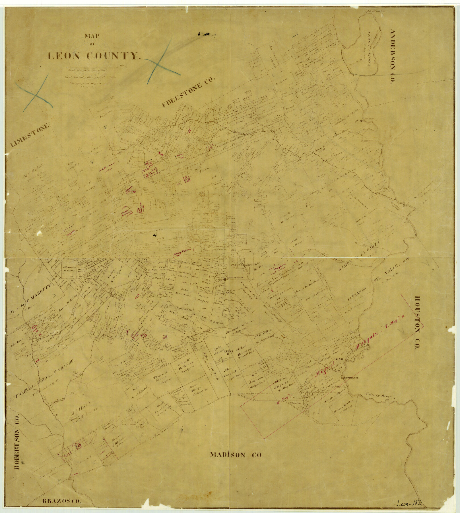 3808, Map of Leon County, General Map Collection