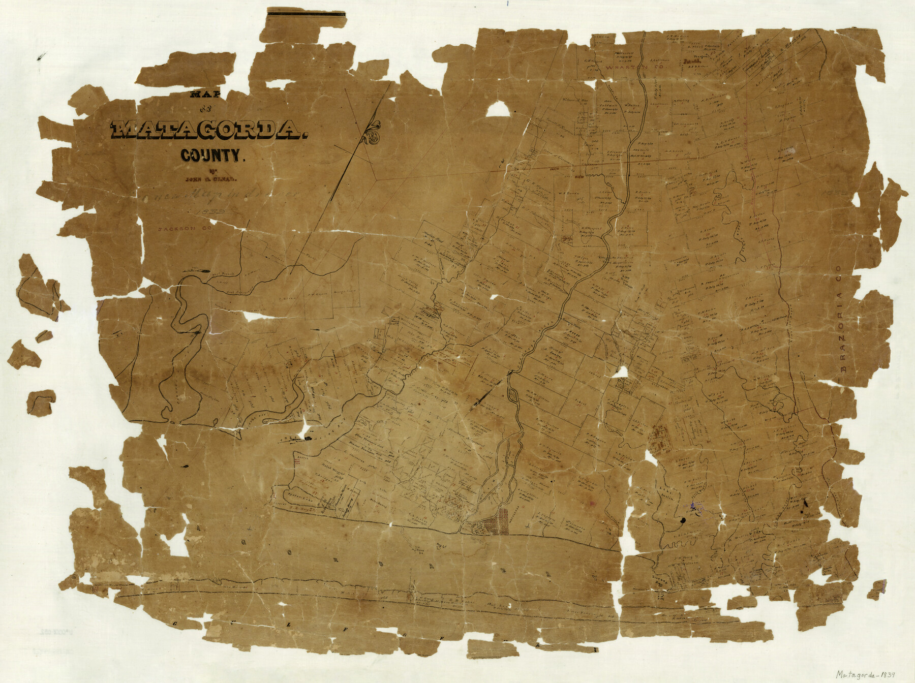 3844, Map of Matagorda County, General Map Collection
