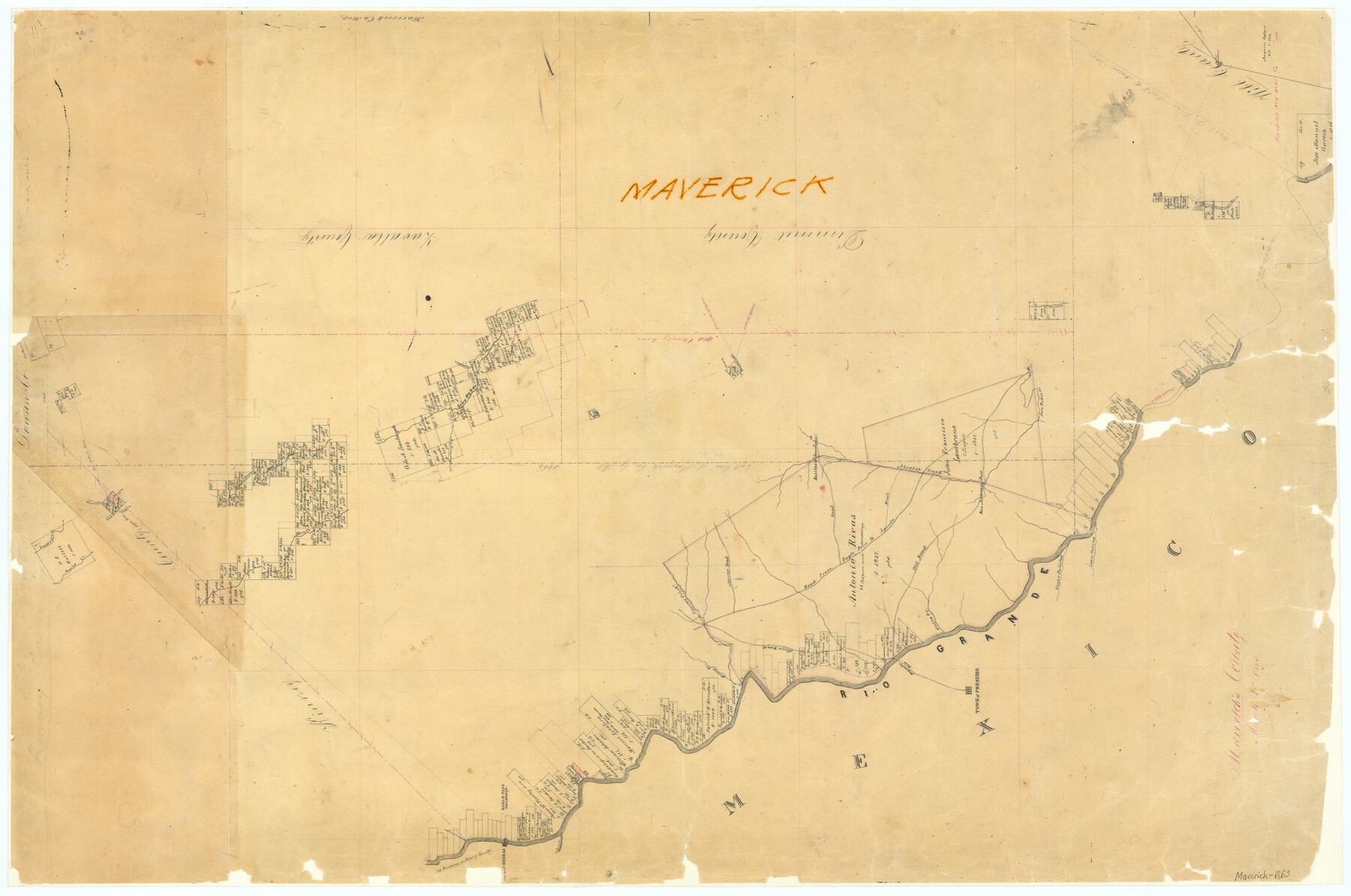 3847, Maverick County, General Map Collection
