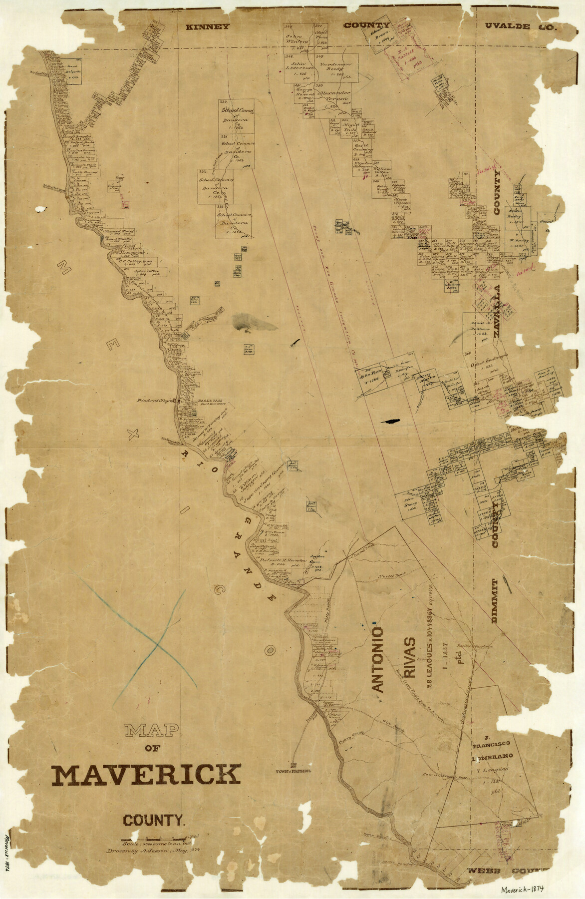 3848, Map of Maverick County, General Map Collection
