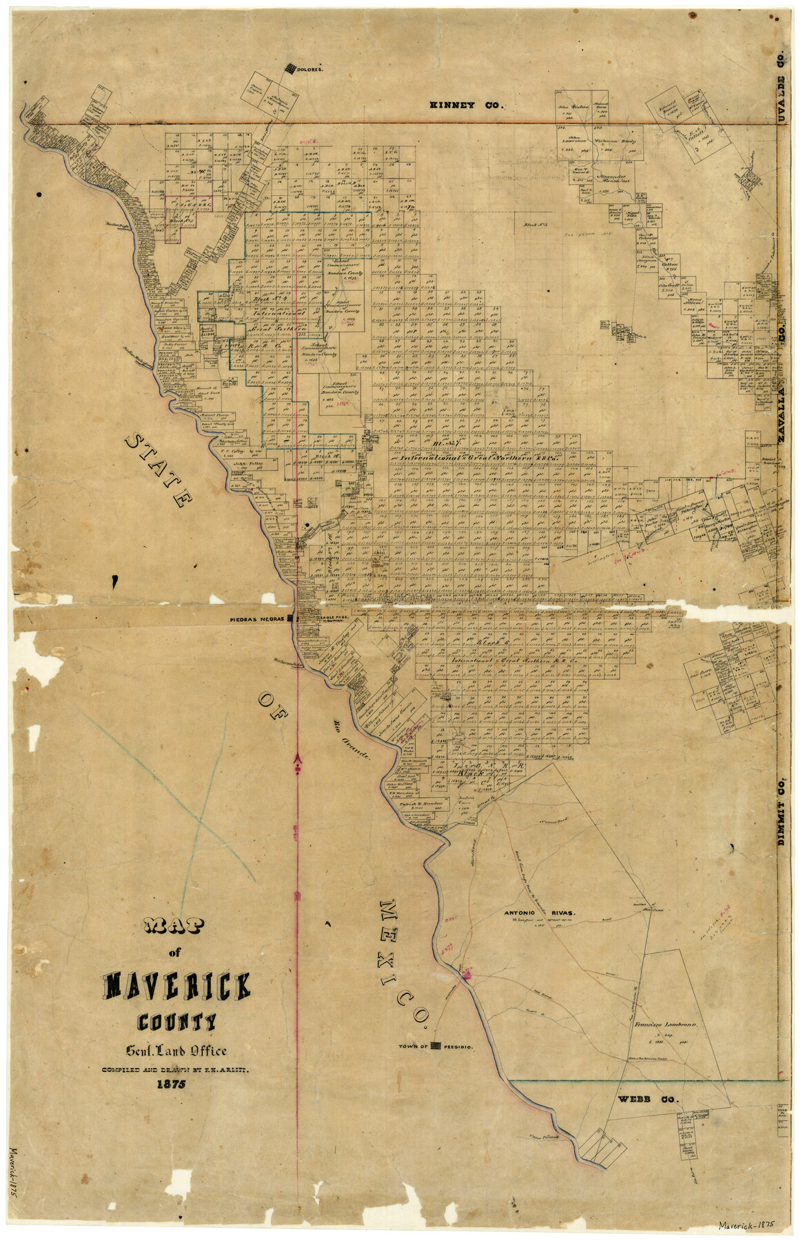 3849, Map of Maverick County, General Map Collection
