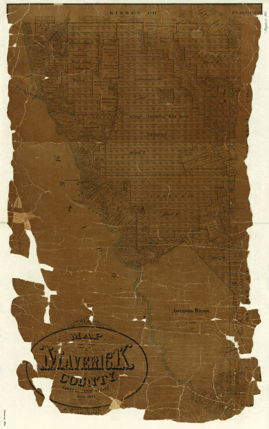 3852, Map of Maverick County, General Map Collection
