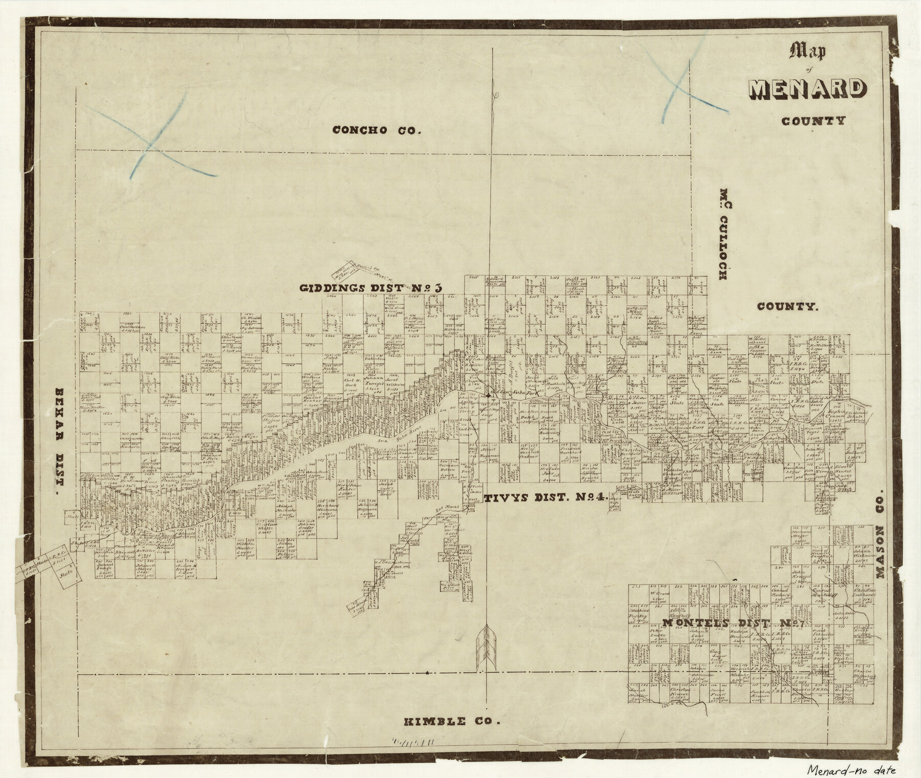 3873, Map of Menard County, General Map Collection
