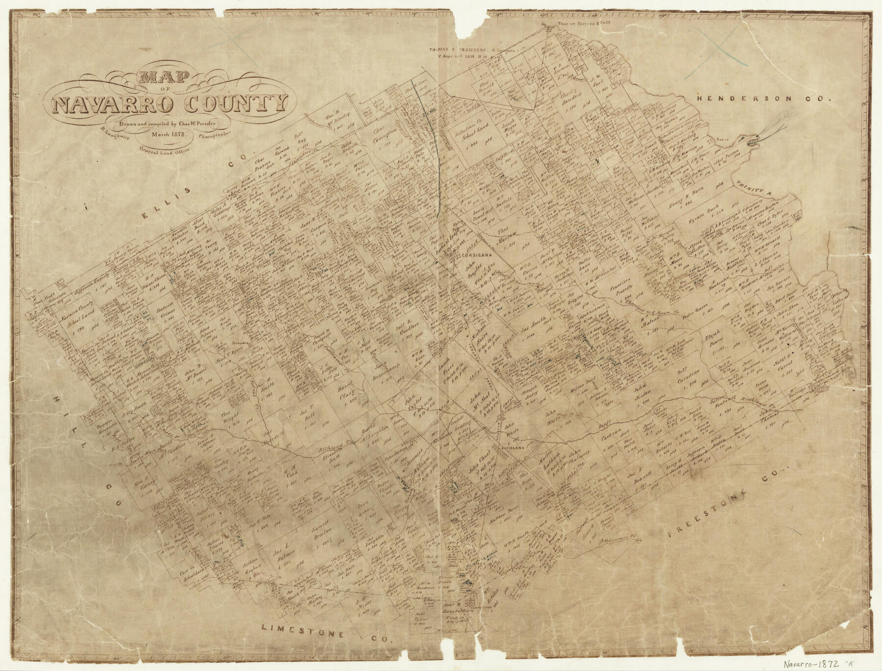 3910, Map of Navarro County, General Map Collection
