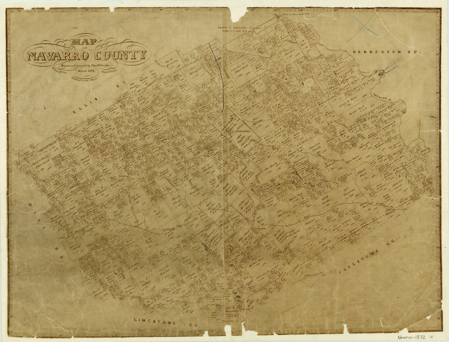 3910, Map of Navarro County, General Map Collection